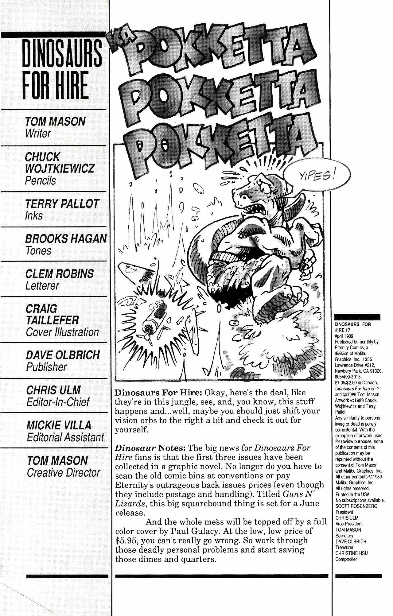 Read online Dinosaurs For Hire (1988) comic -  Issue #7 - 2