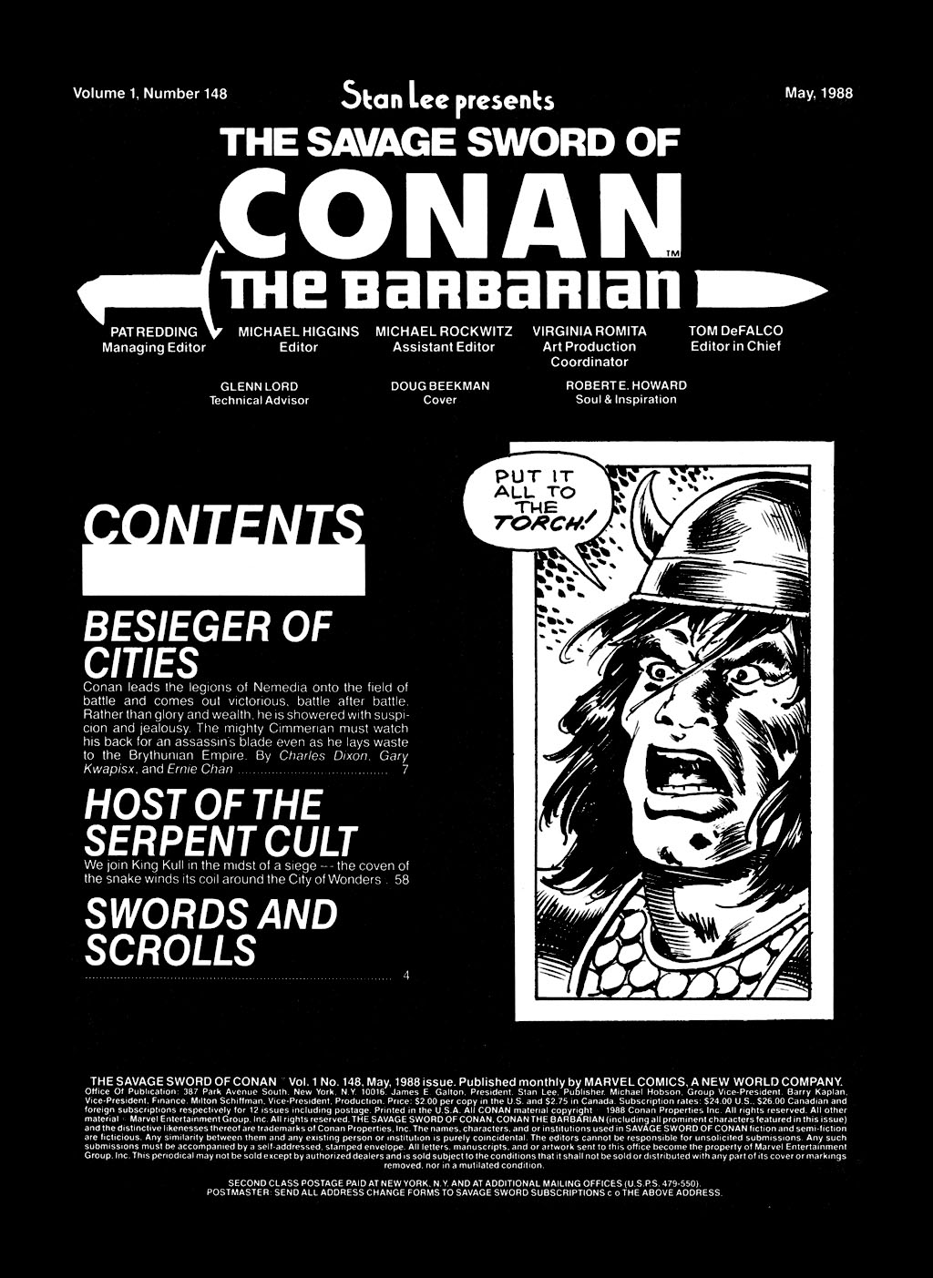 Read online The Savage Sword Of Conan comic -  Issue #148 - 3
