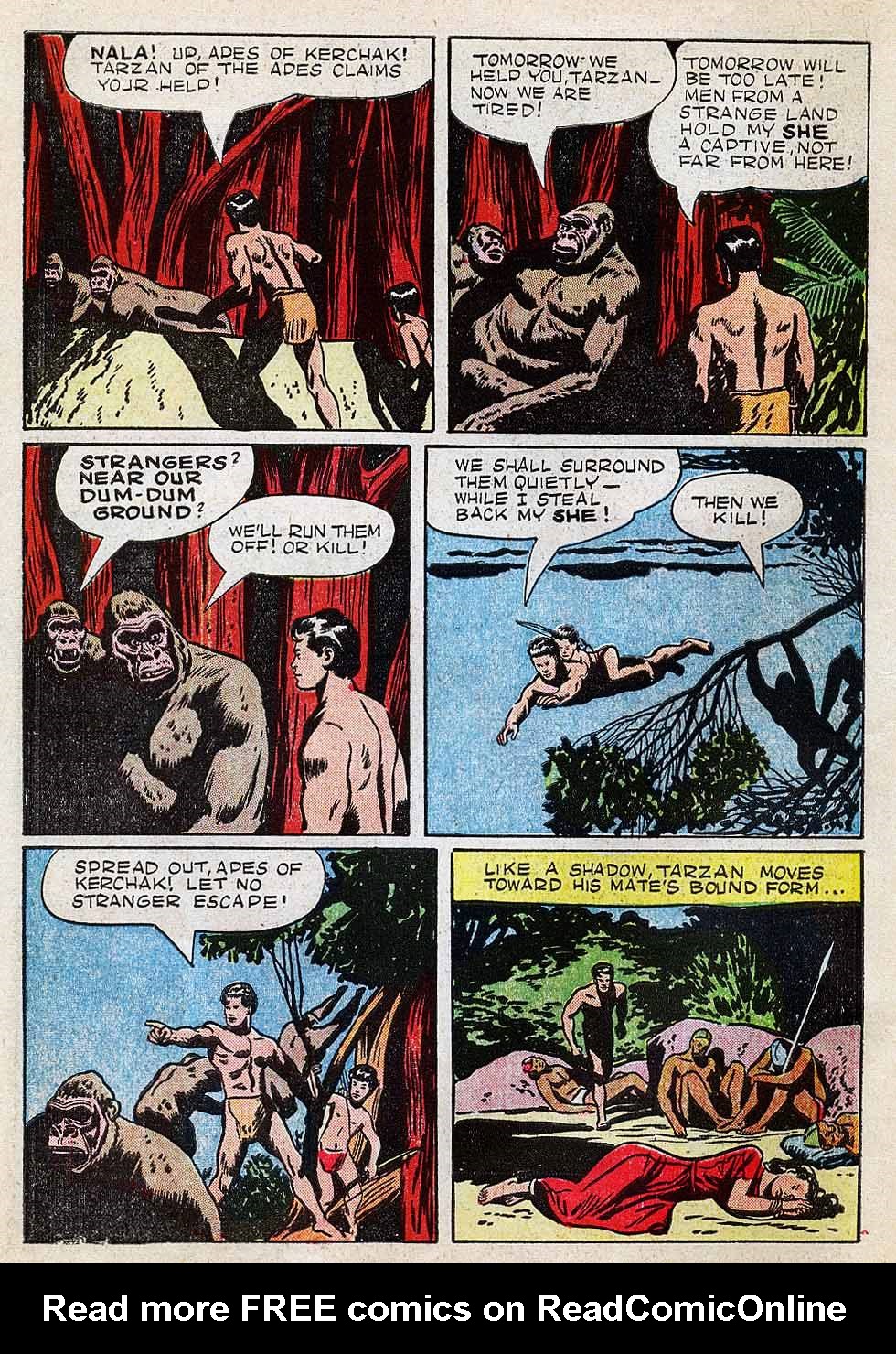 Read online Tarzan (1948) comic -  Issue #6 - 6