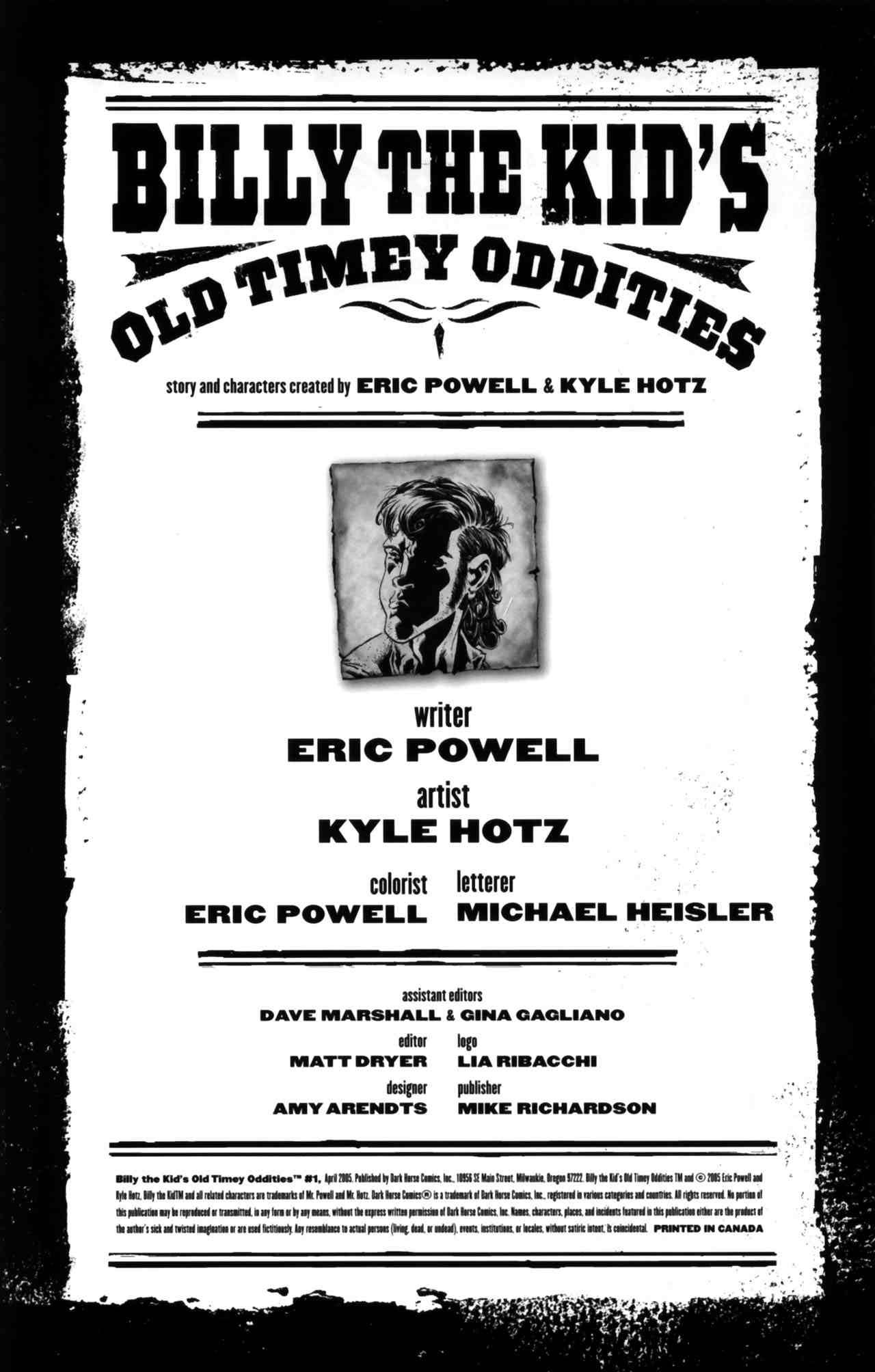 Read online Billy the Kid's Old Timey Oddities comic -  Issue #1 - 2