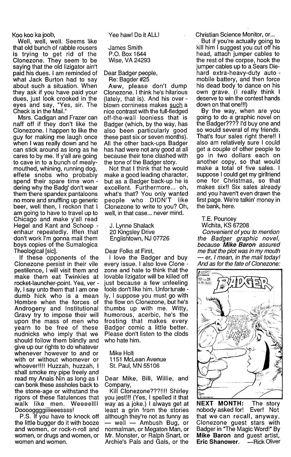 Read online The Badger comic -  Issue #28 - 32