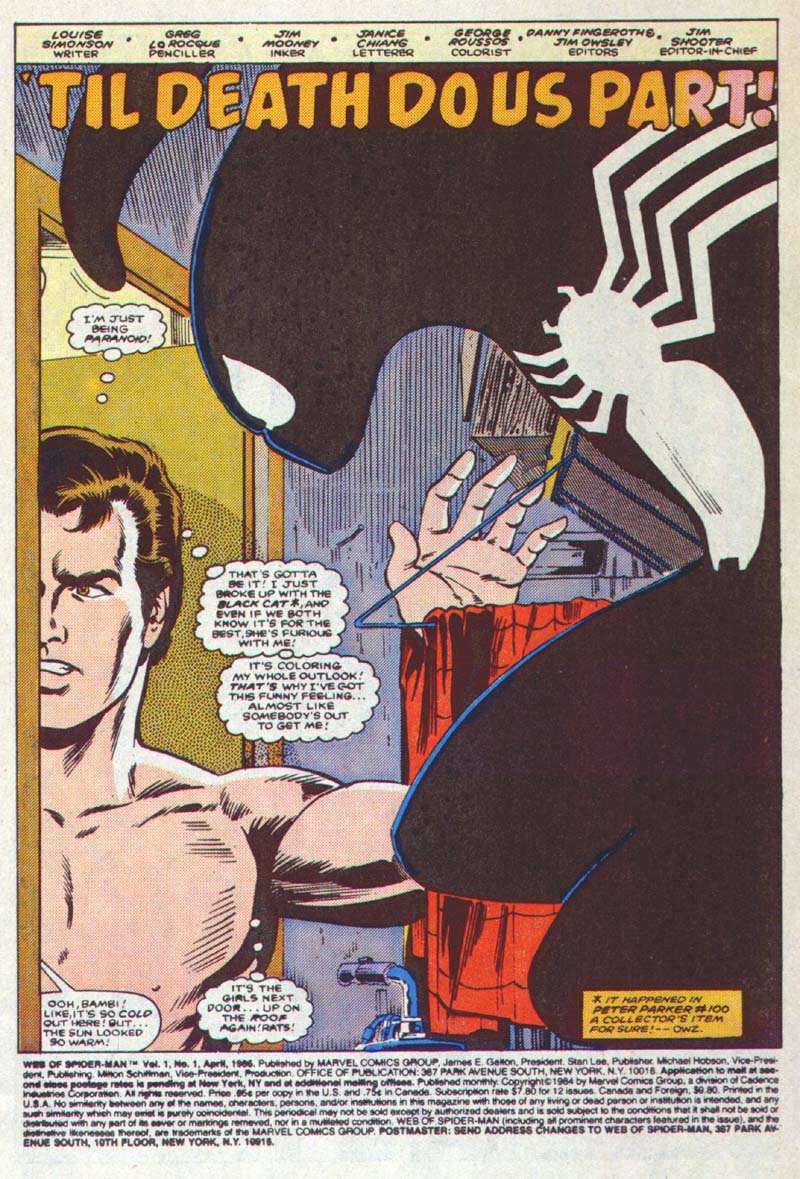 Read online Web of Spider-Man (1985) comic -  Issue #1 - 2