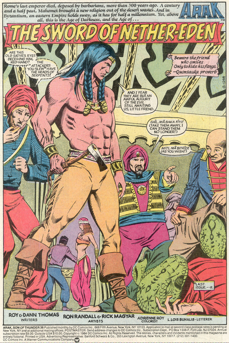 Read online Arak Son of Thunder comic -  Issue #36 - 2