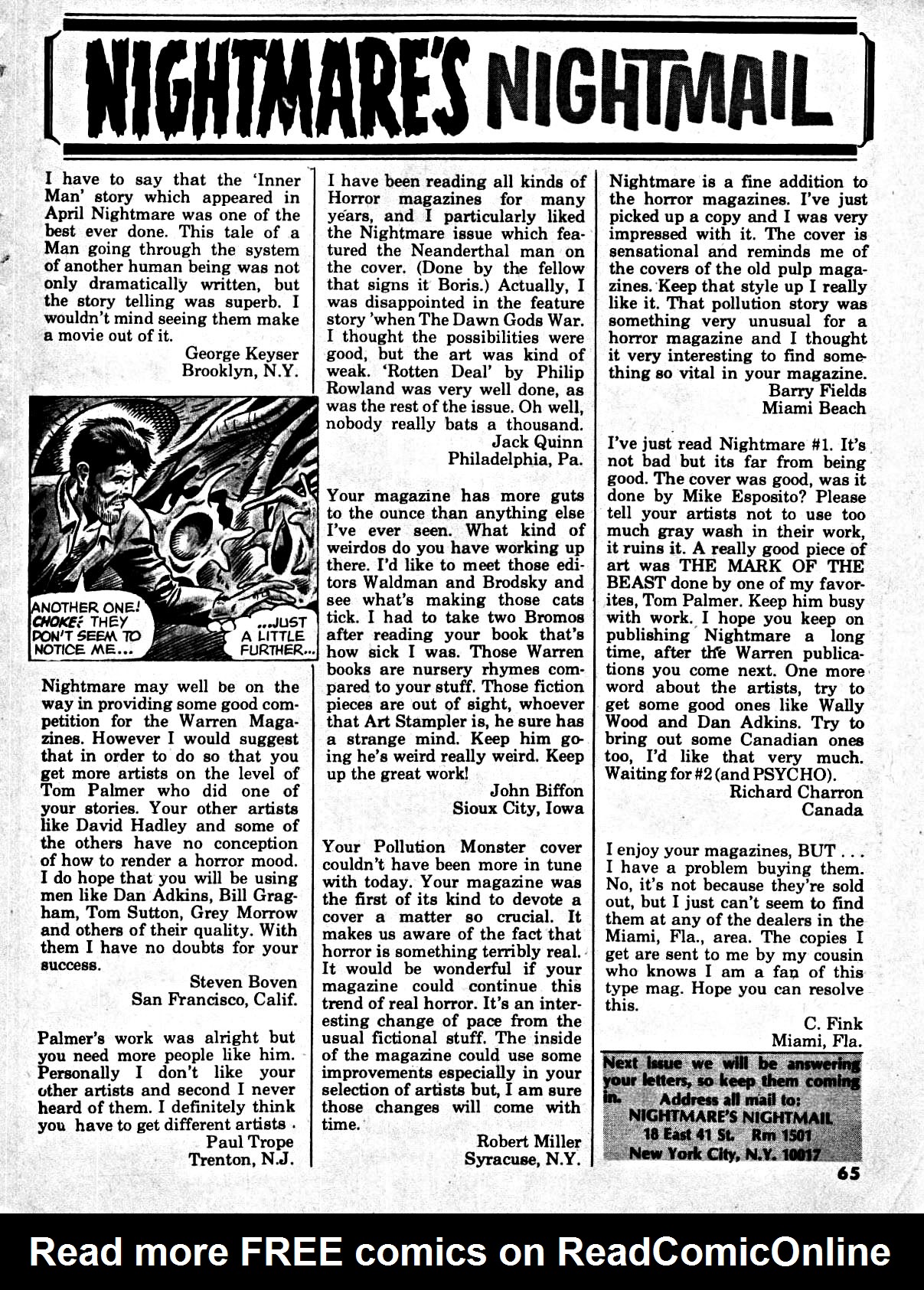Read online Nightmare (1970) comic -  Issue #4 - 63