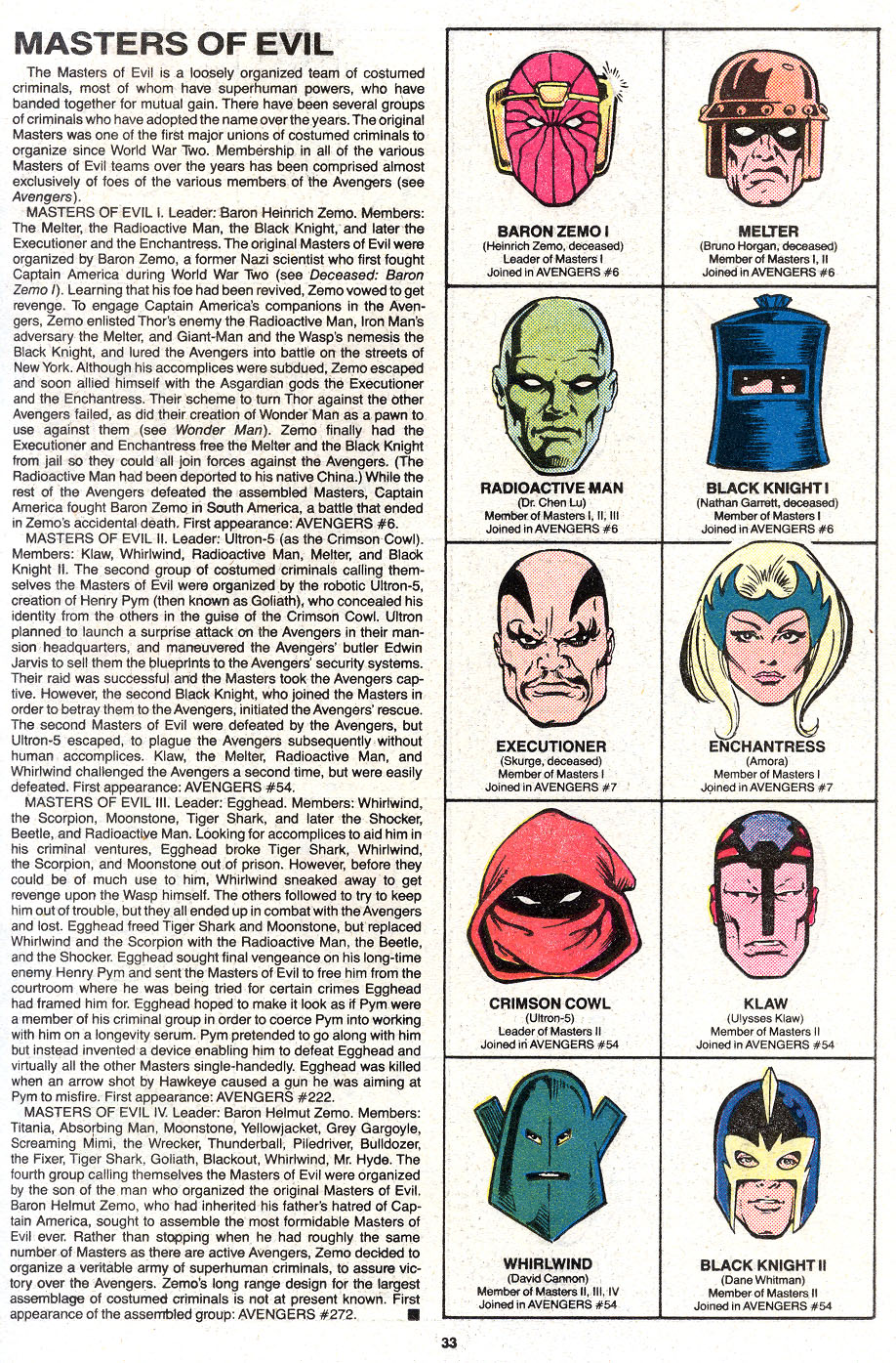 Read online The Official Handbook of the Marvel Universe Deluxe Edition comic -  Issue #8 - 35