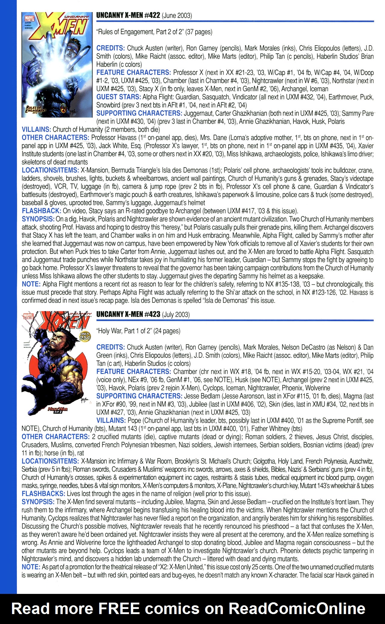 Read online Official Index to the Marvel Universe comic -  Issue #11 - 50