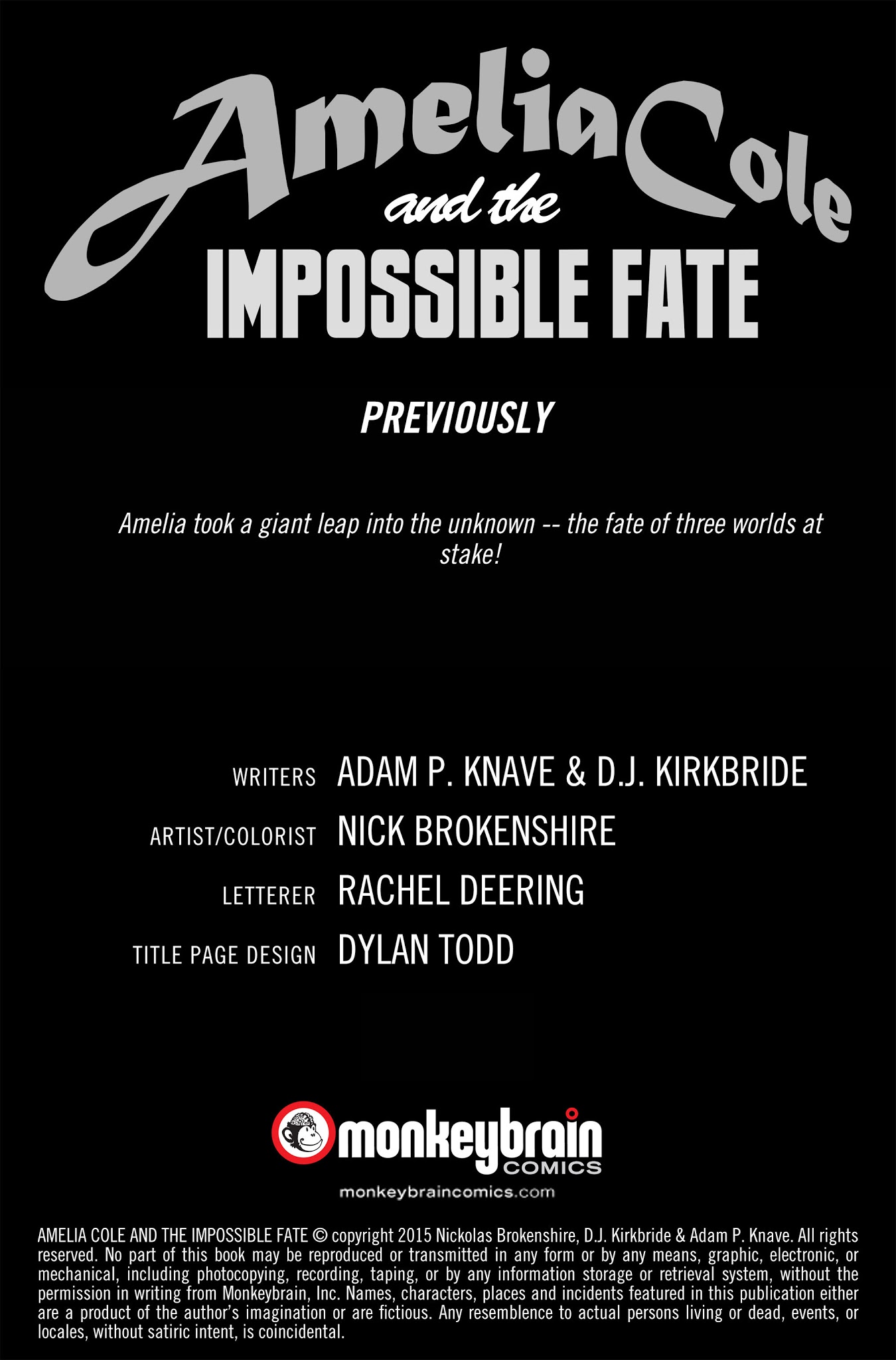 Read online Amelia Cole and the Impossible Fate comic -  Issue #5 - 2