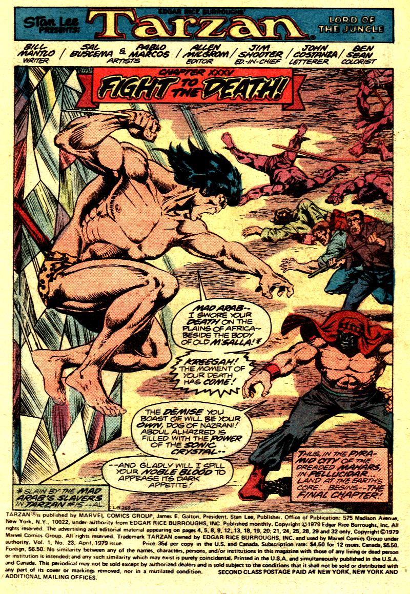Read online Tarzan (1977) comic -  Issue #23 - 2
