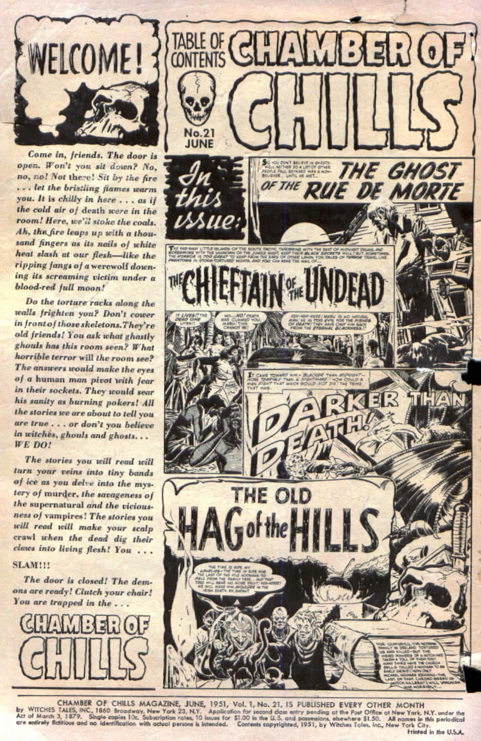 Read online Chamber of Chills (1951) comic -  Issue #1 - 2