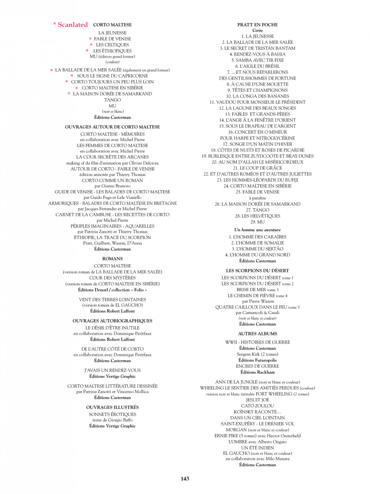 Read online Corto Maltese comic -  Issue # TPB 11 - 146