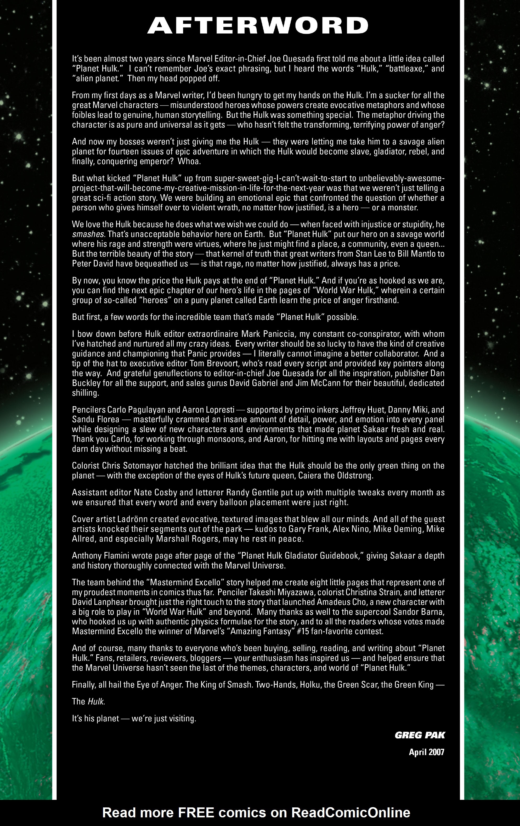 Read online Hulk: Planet Hulk Omnibus comic -  Issue # TPB (Part 6) - 61