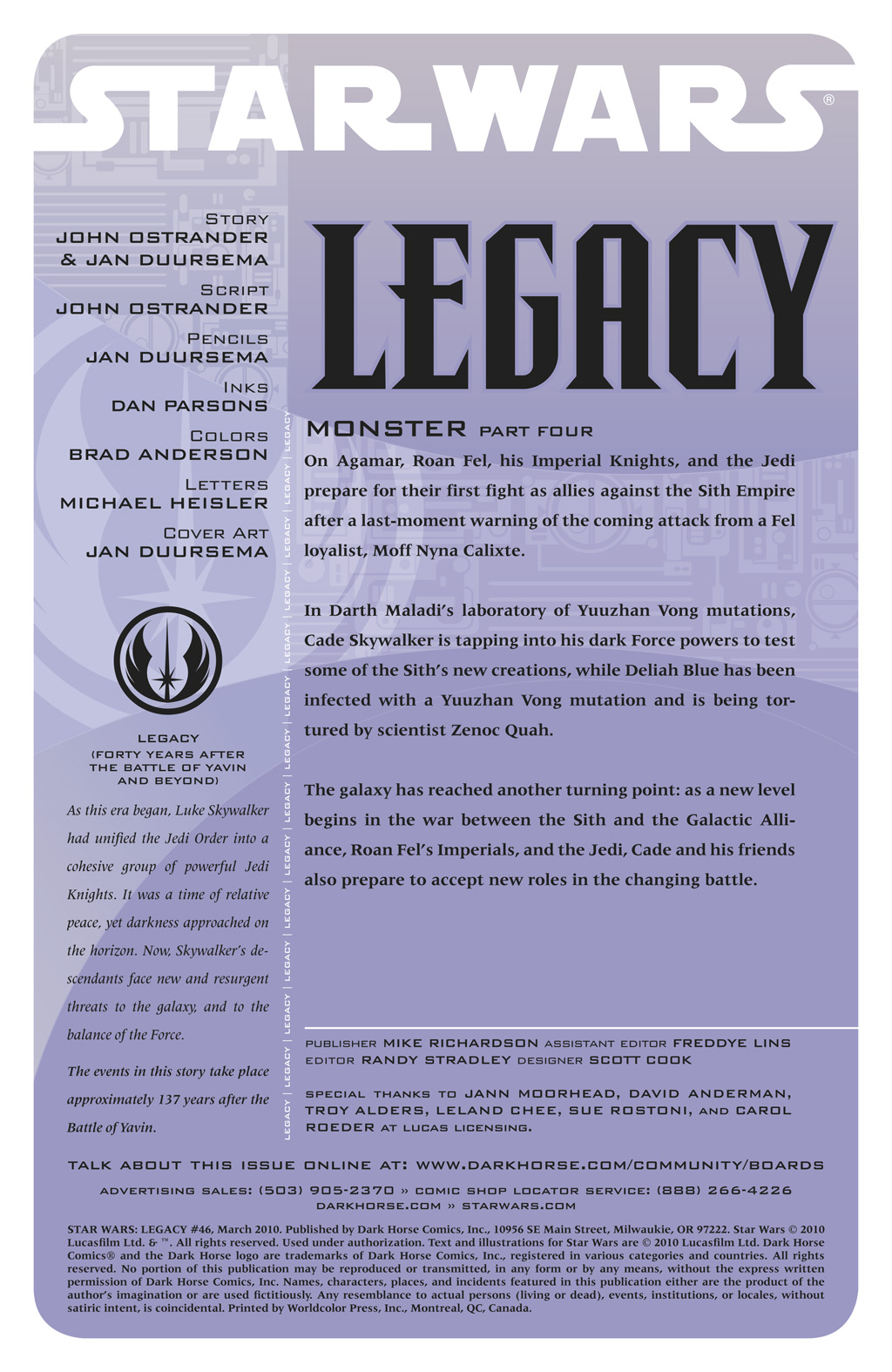 Read online Star Wars: Legacy (2006) comic -  Issue #46 - 2