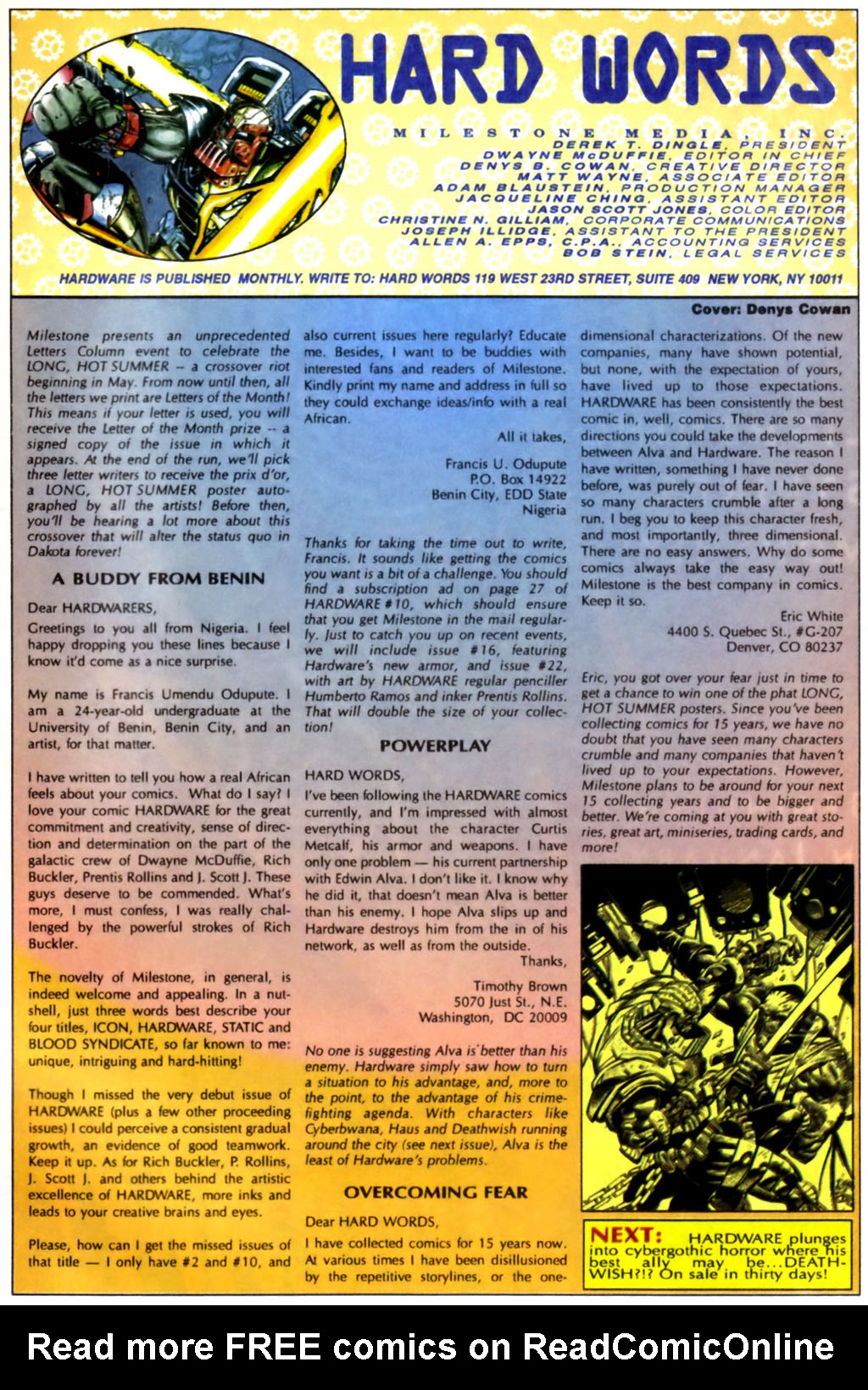Read online Hardware comic -  Issue #25 - 39