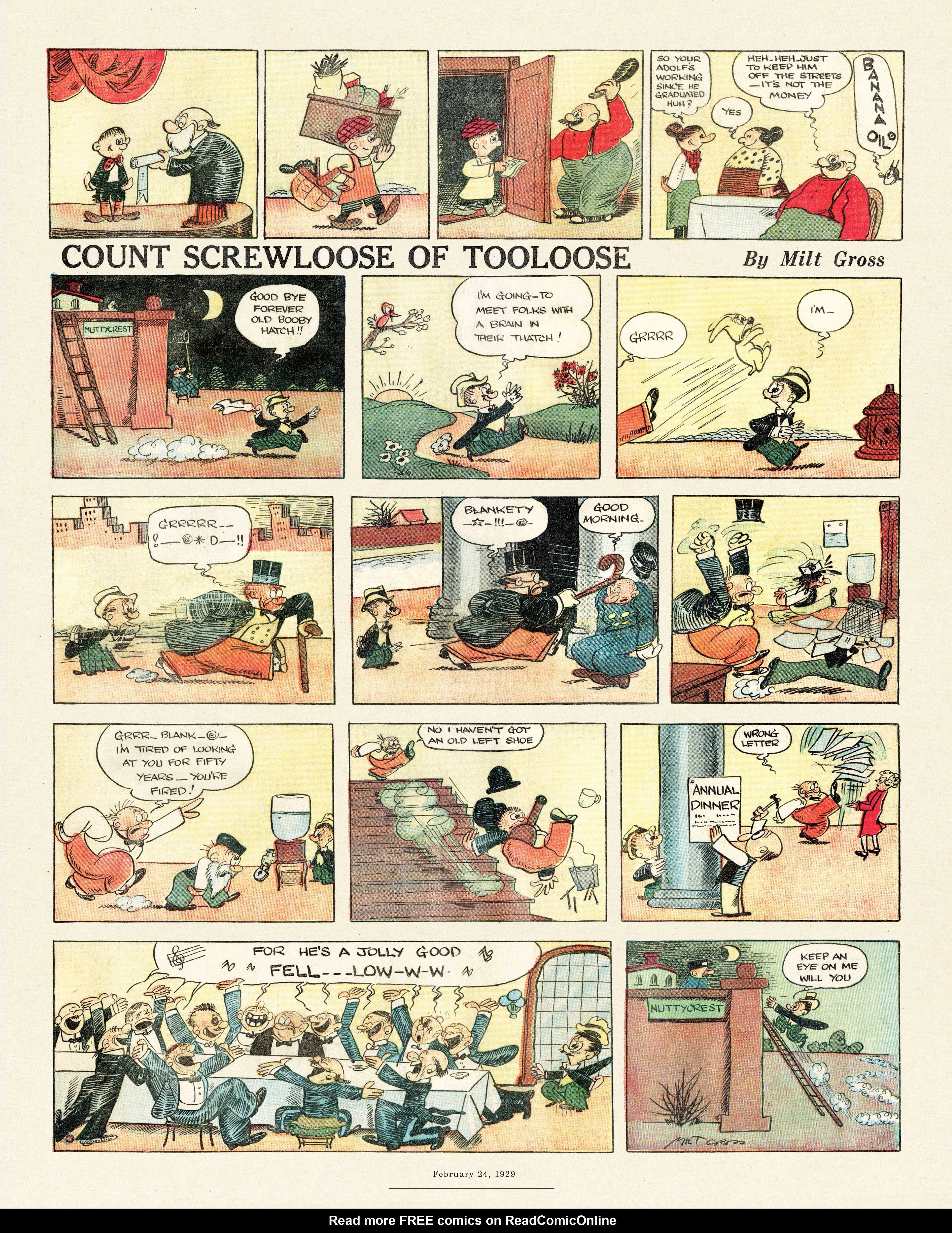 Read online Gross Exaggerations: The Meshuga Comic Strips of Milt Gross comic -  Issue # TPB - 69