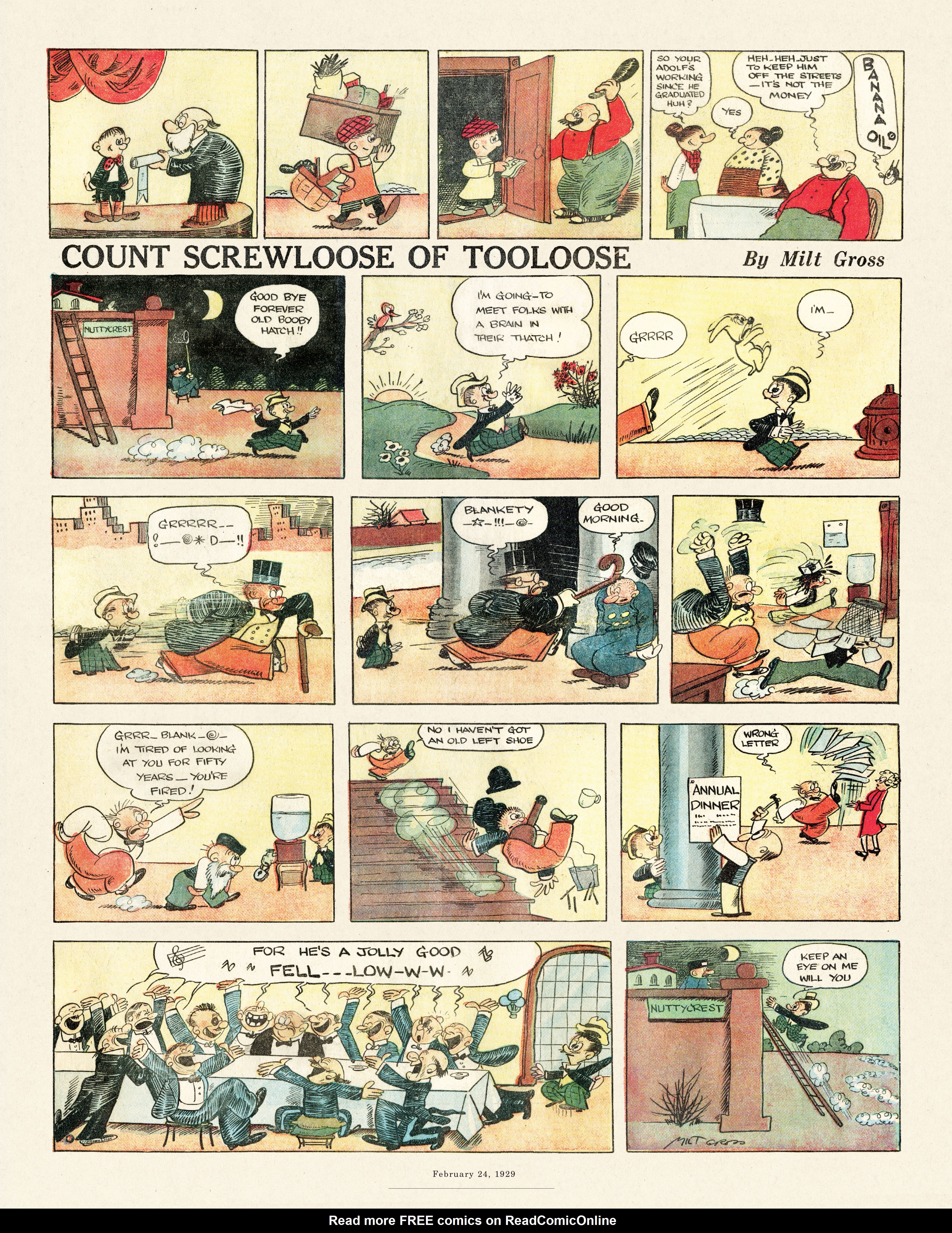 Read online Gross Exaggerations: The Meshuga Comic Strips of Milt Gross comic -  Issue # TPB - 69