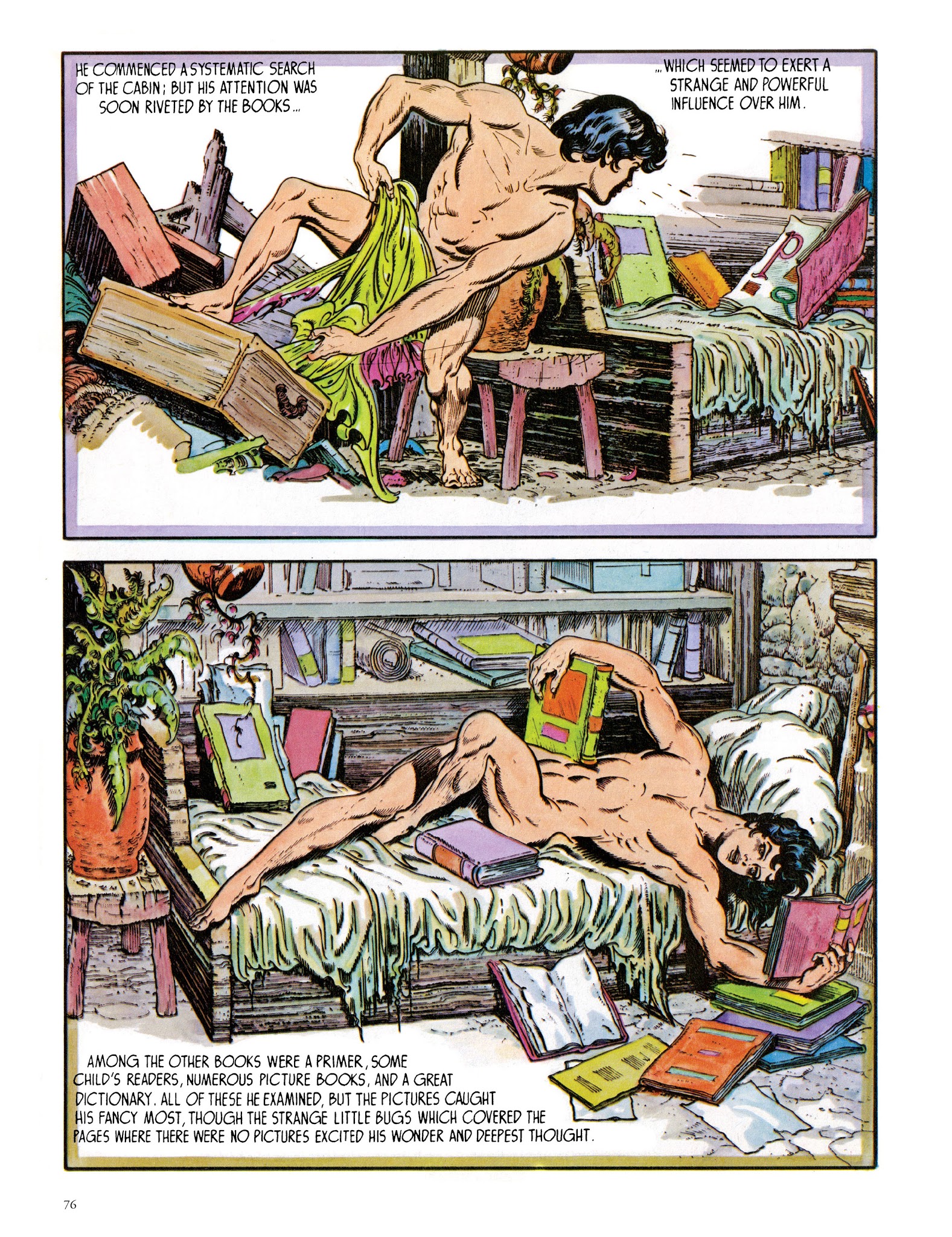 Read online Edgar Rice Burroughs' Tarzan: Burne Hogarth's Lord of the Jungle comic -  Issue # TPB - 76