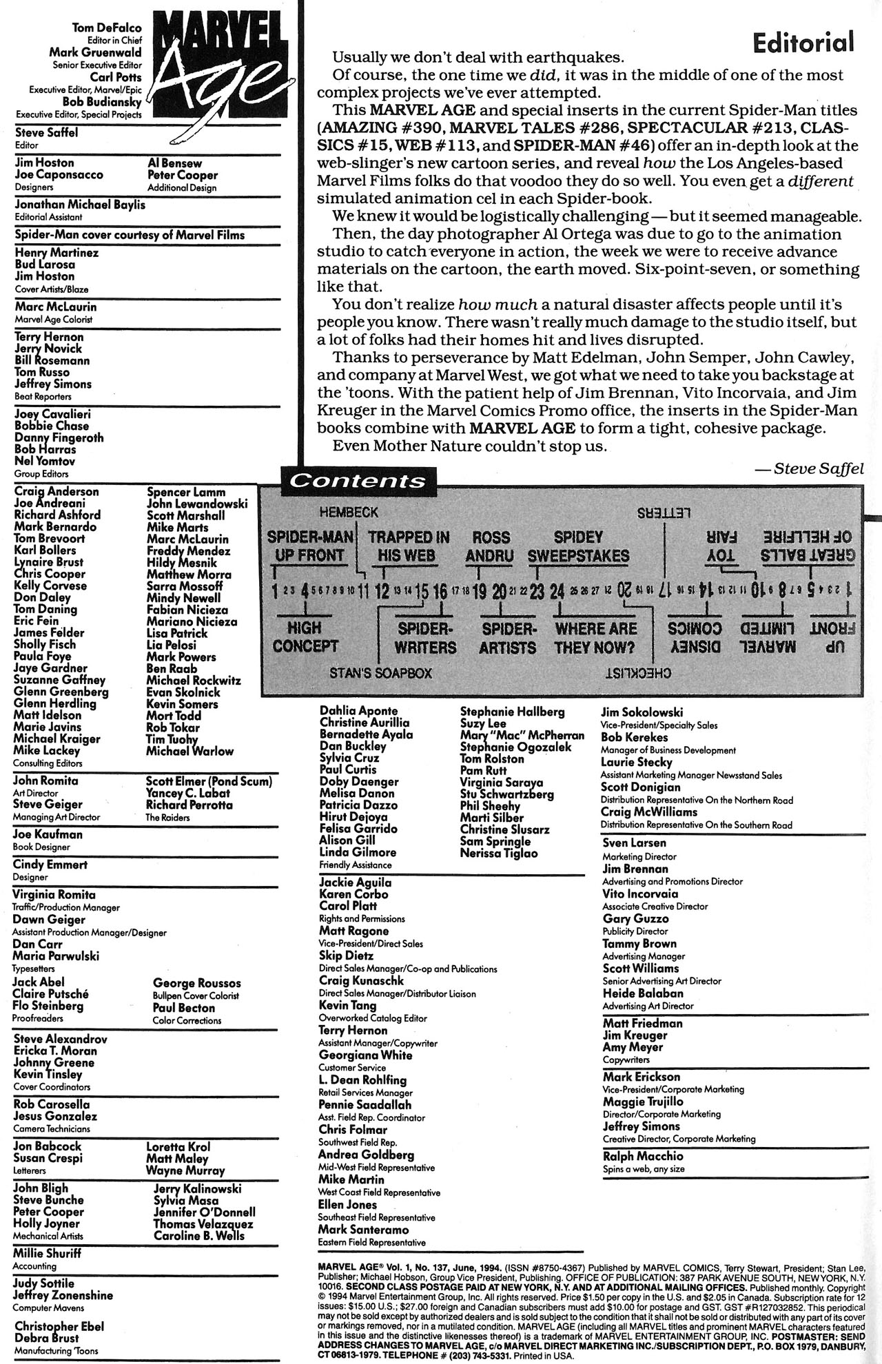 Read online Marvel Age comic -  Issue #137 - 2