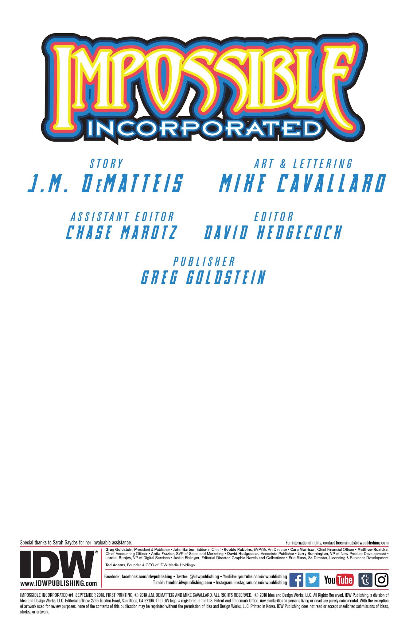 Read online Impossible Incorporated comic -  Issue #1 - 2