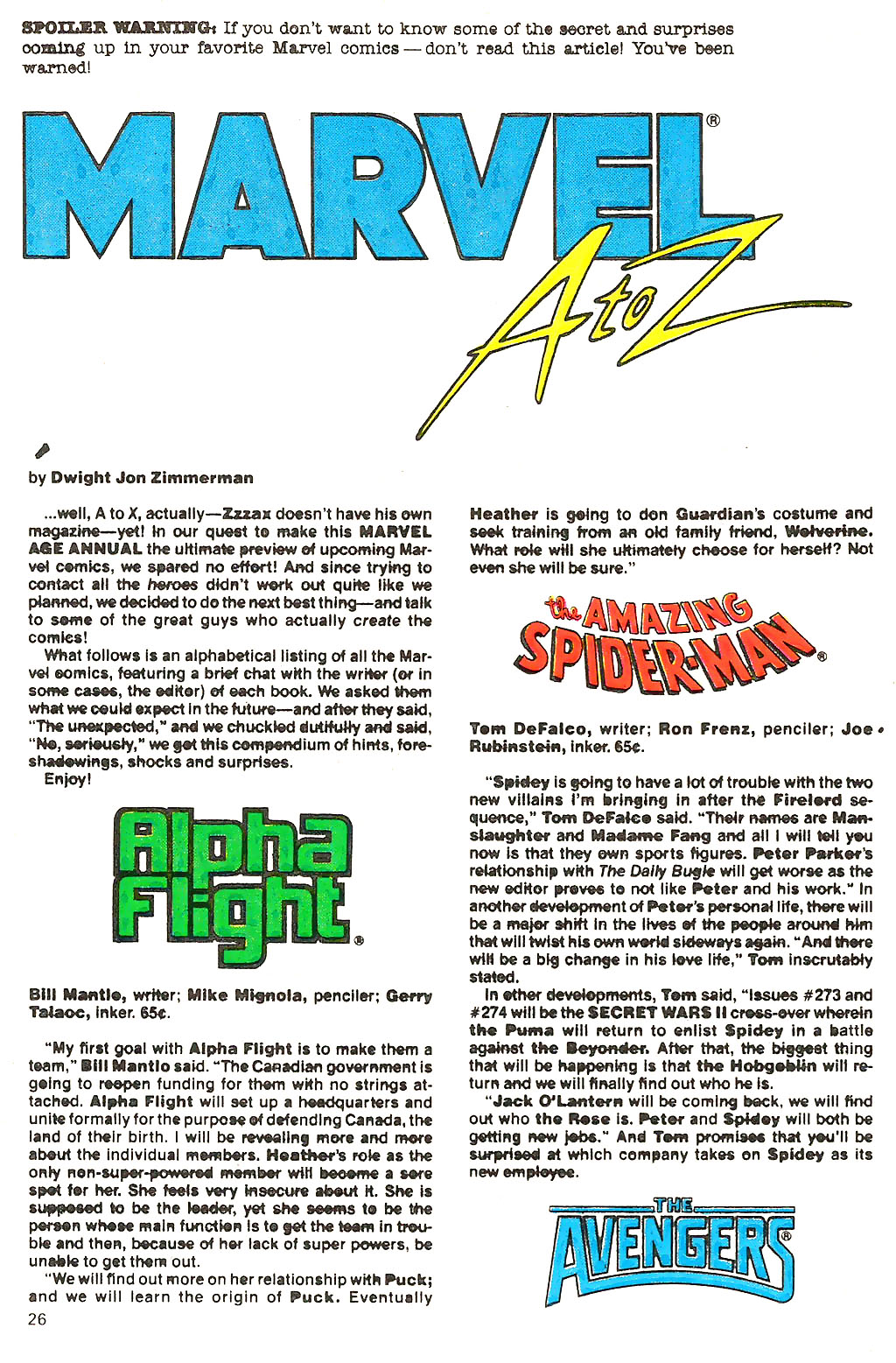 Read online Marvel Age Annual comic -  Issue #1 - 29