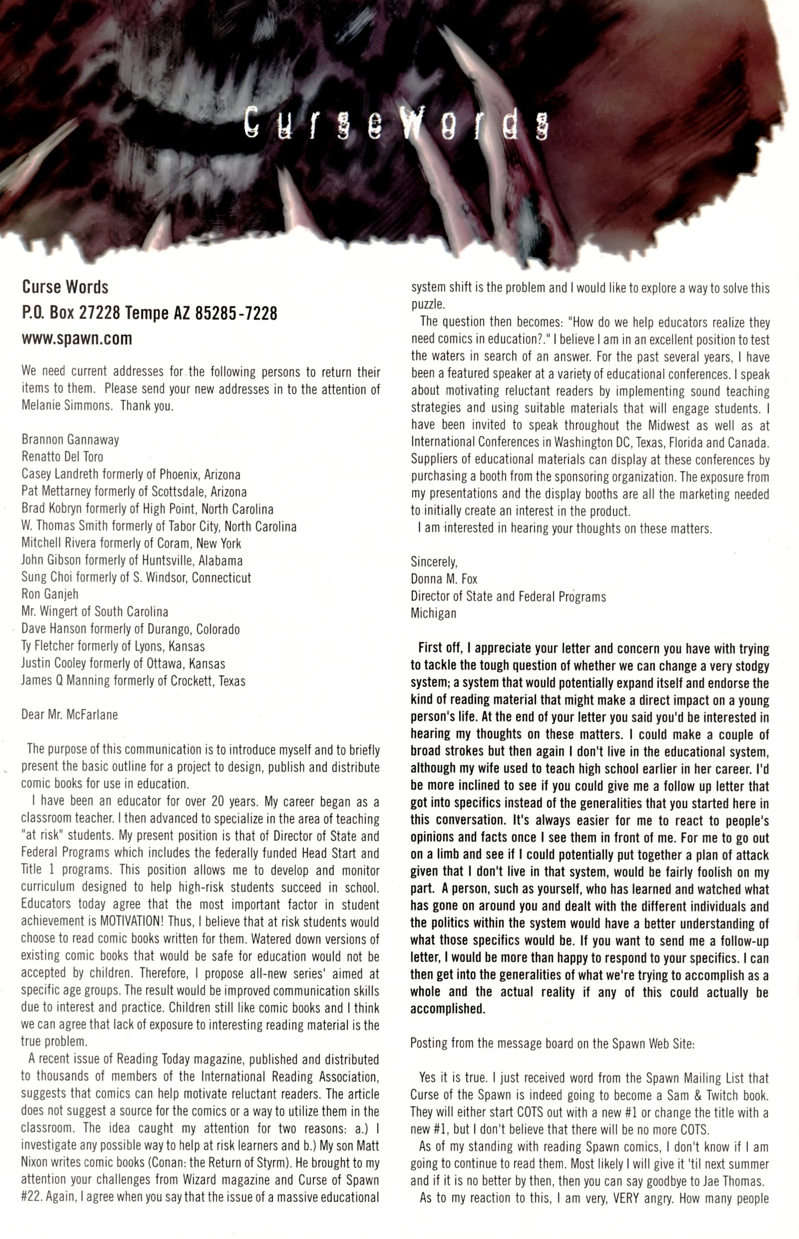 Read online Curse of the Spawn comic -  Issue #24 - 25