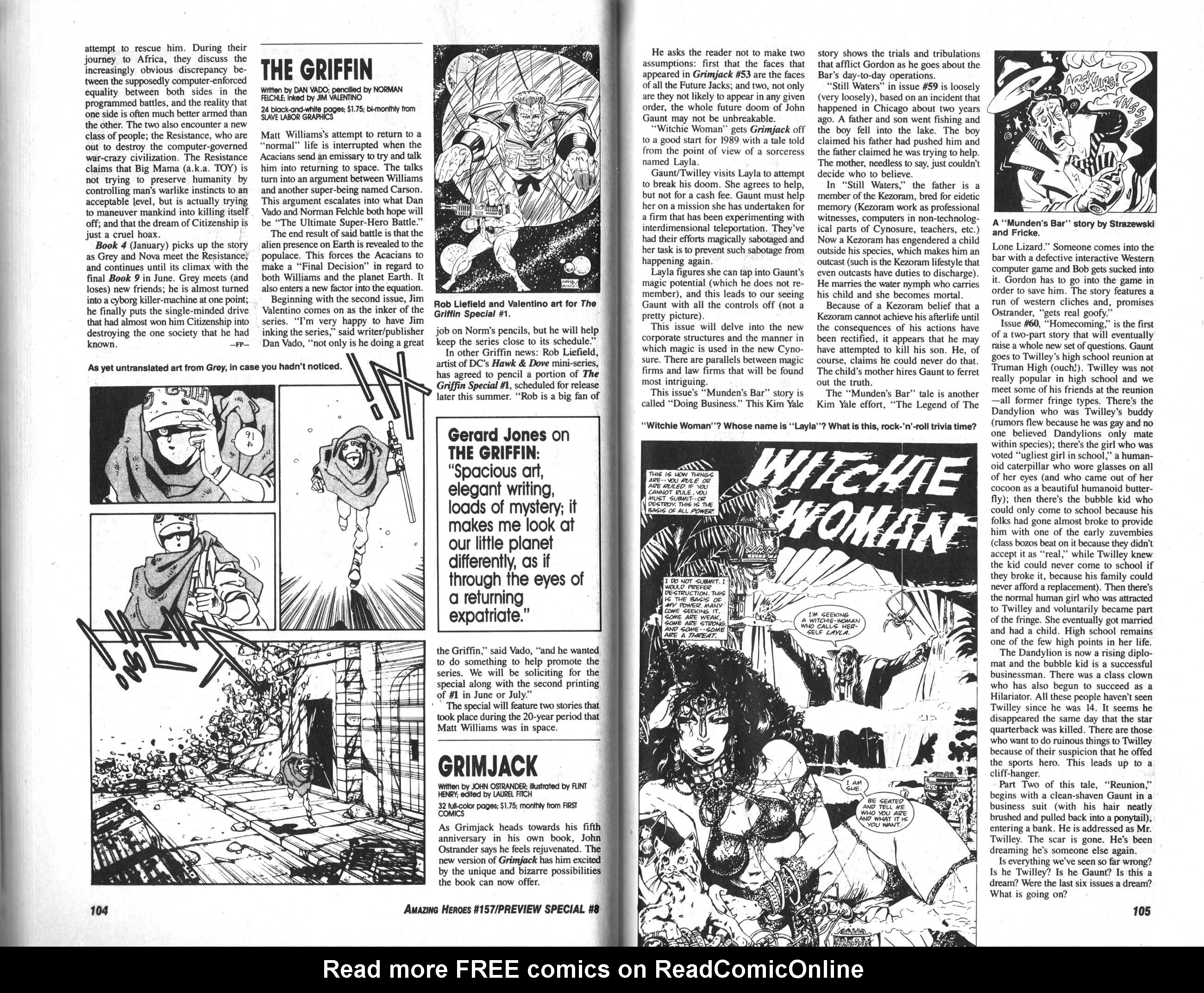 Read online Amazing Heroes comic -  Issue #157 - 53
