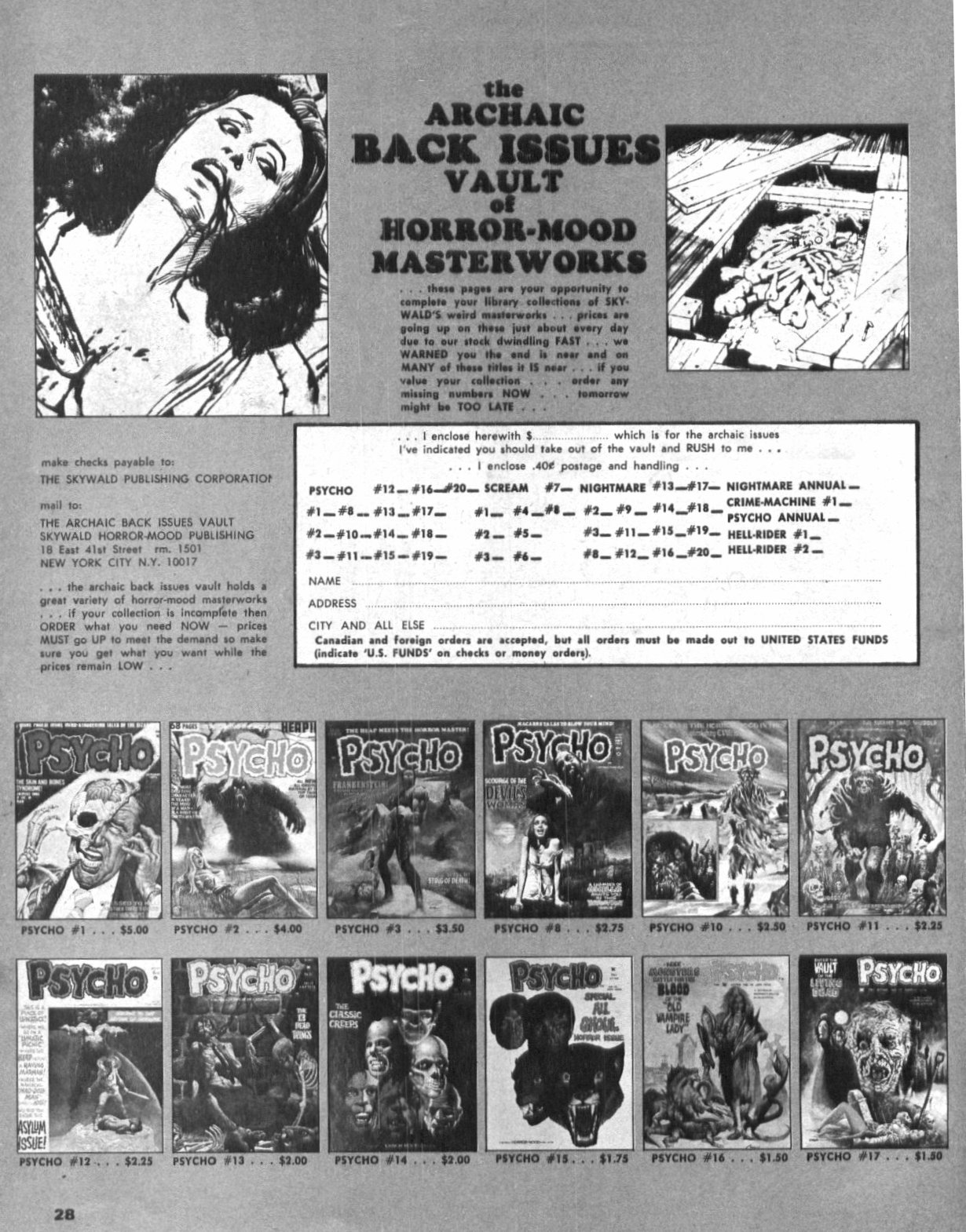 Read online Psycho comic -  Issue #23 - 28