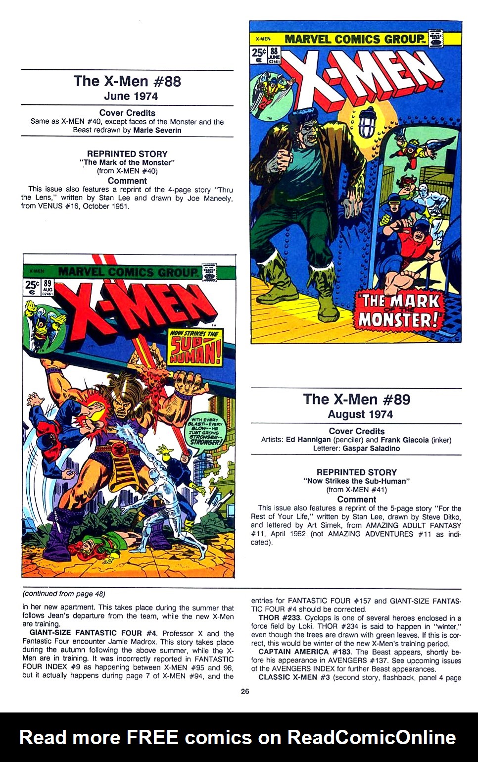 Read online The Official Marvel Index To The X-Men comic -  Issue #4 - 28
