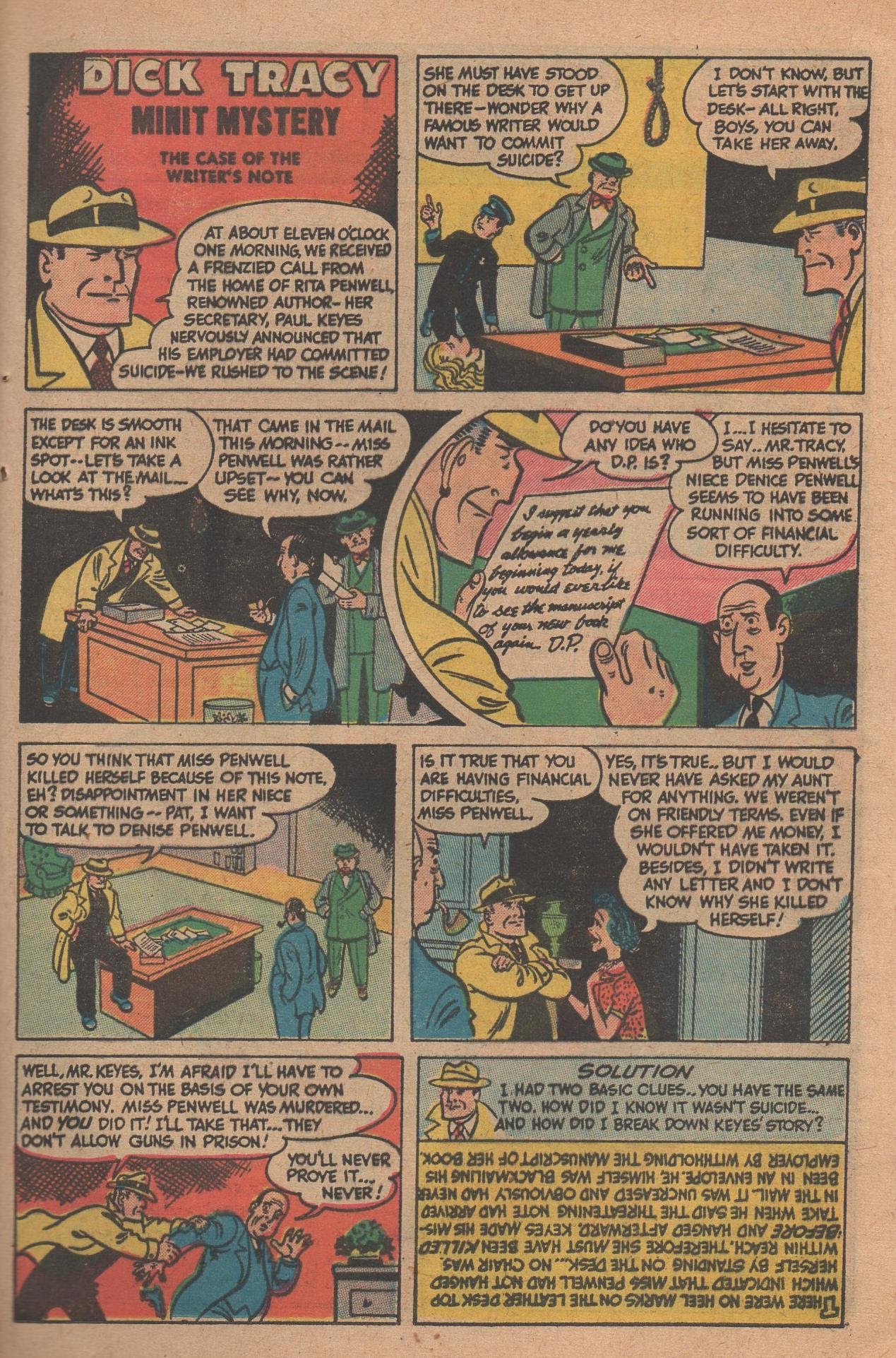 Read online Dick Tracy comic -  Issue #143 - 29