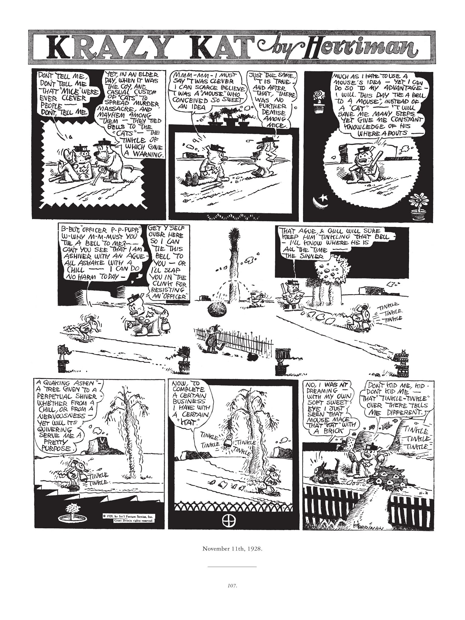 Read online Krazy & Ignatz comic -  Issue # TPB 5 - 107