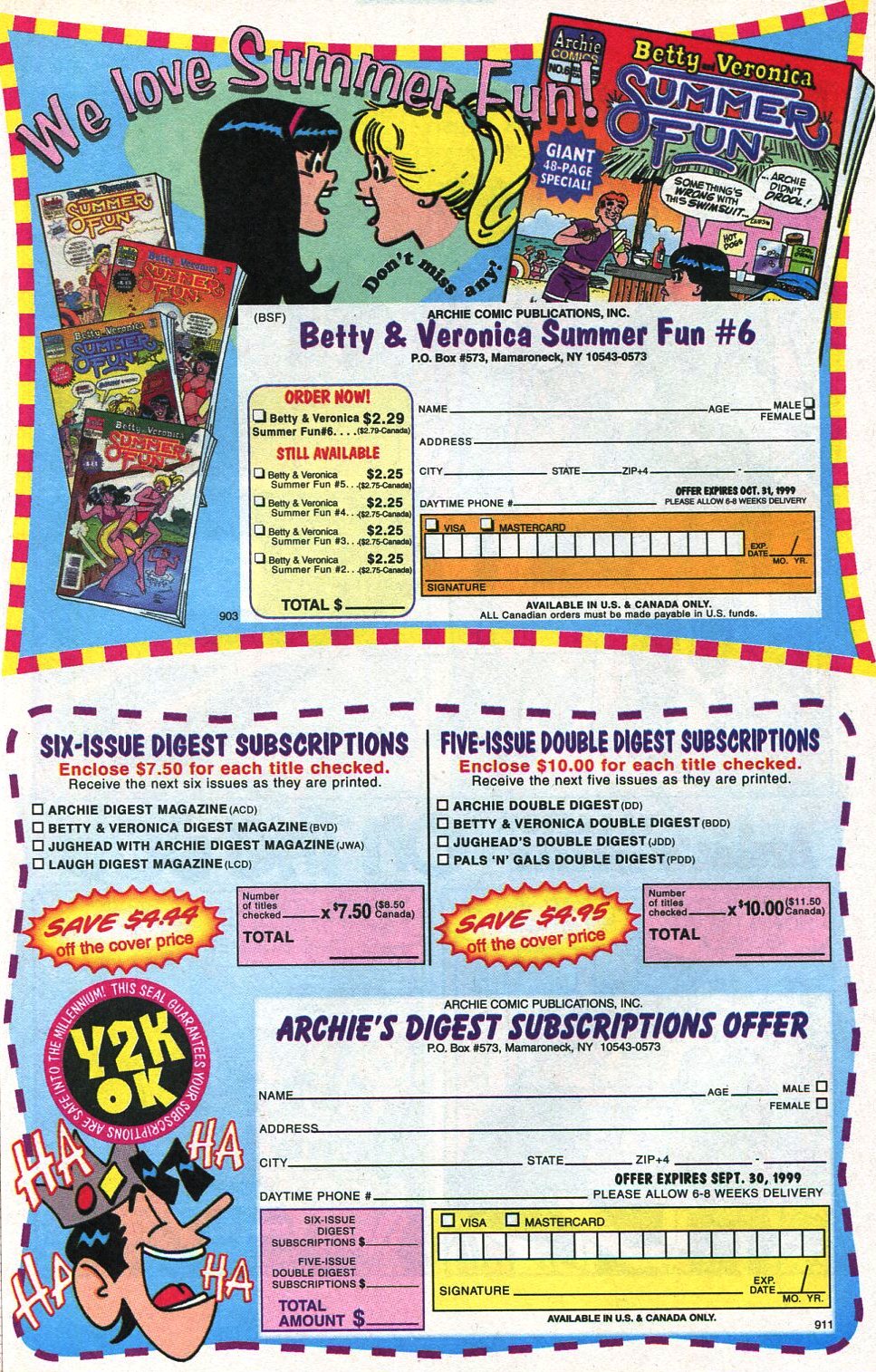 Read online Archie's Vacation Special comic -  Issue #7 - 29