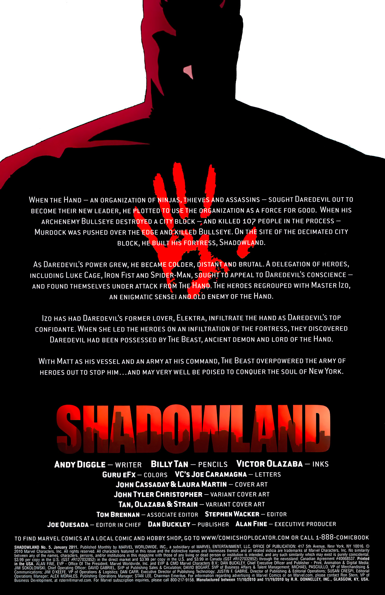 Read online Shadowland comic -  Issue #5 - 4