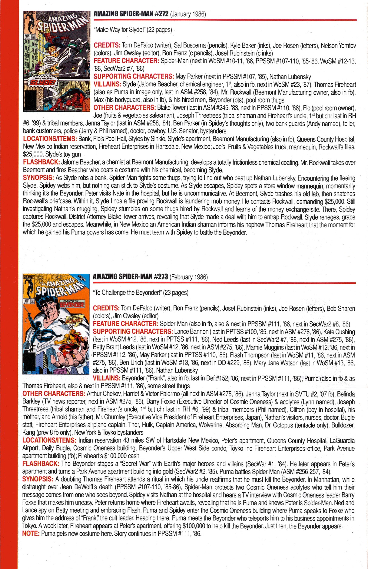 Read online Official Index to the Marvel Universe comic -  Issue #6 - 16