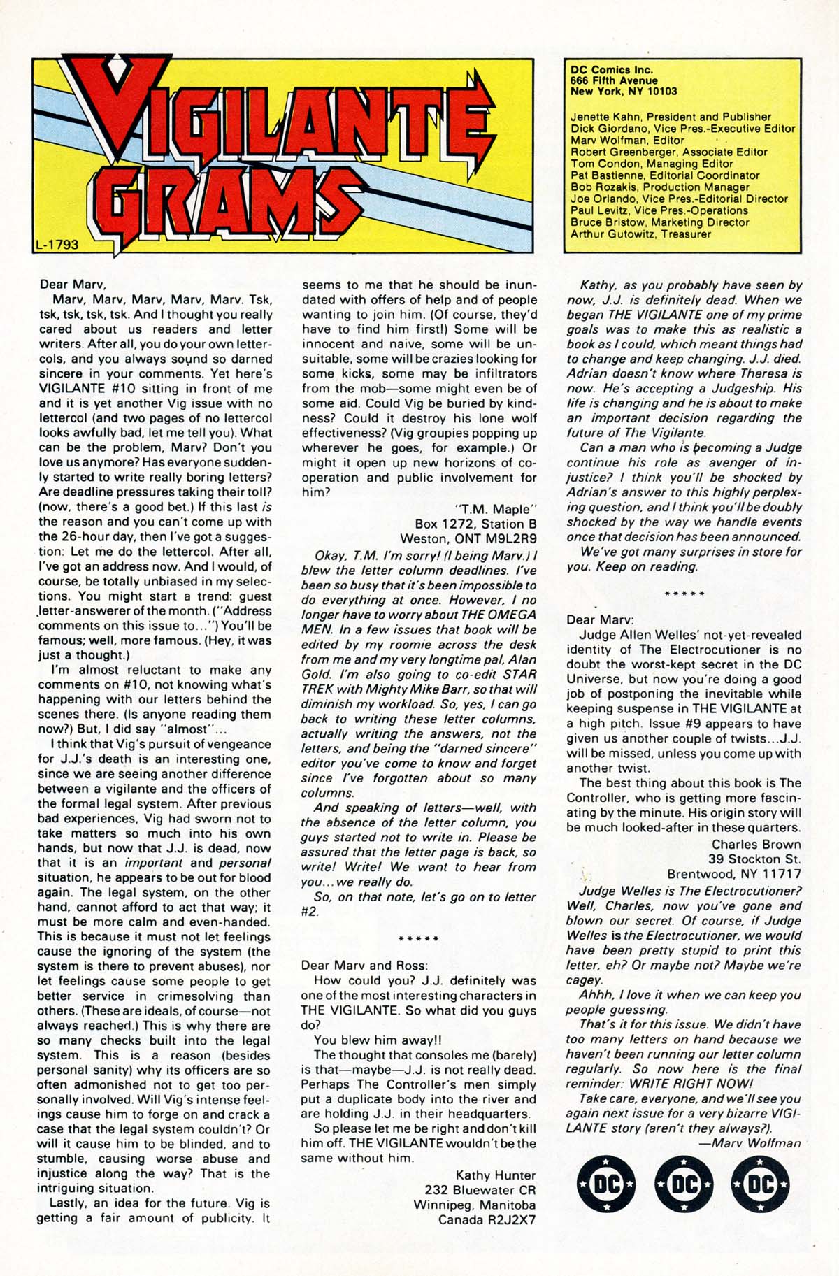 Read online Vigilante (1983) comic -  Issue #13 - 25