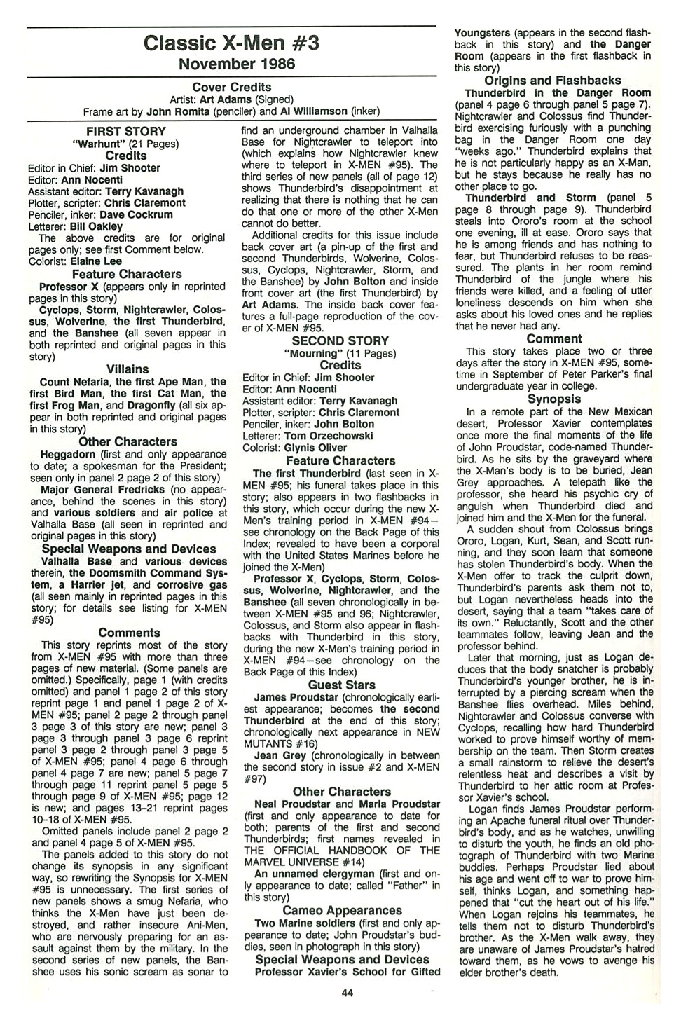 Read online The Official Marvel Index To The X-Men comic -  Issue #4 - 46