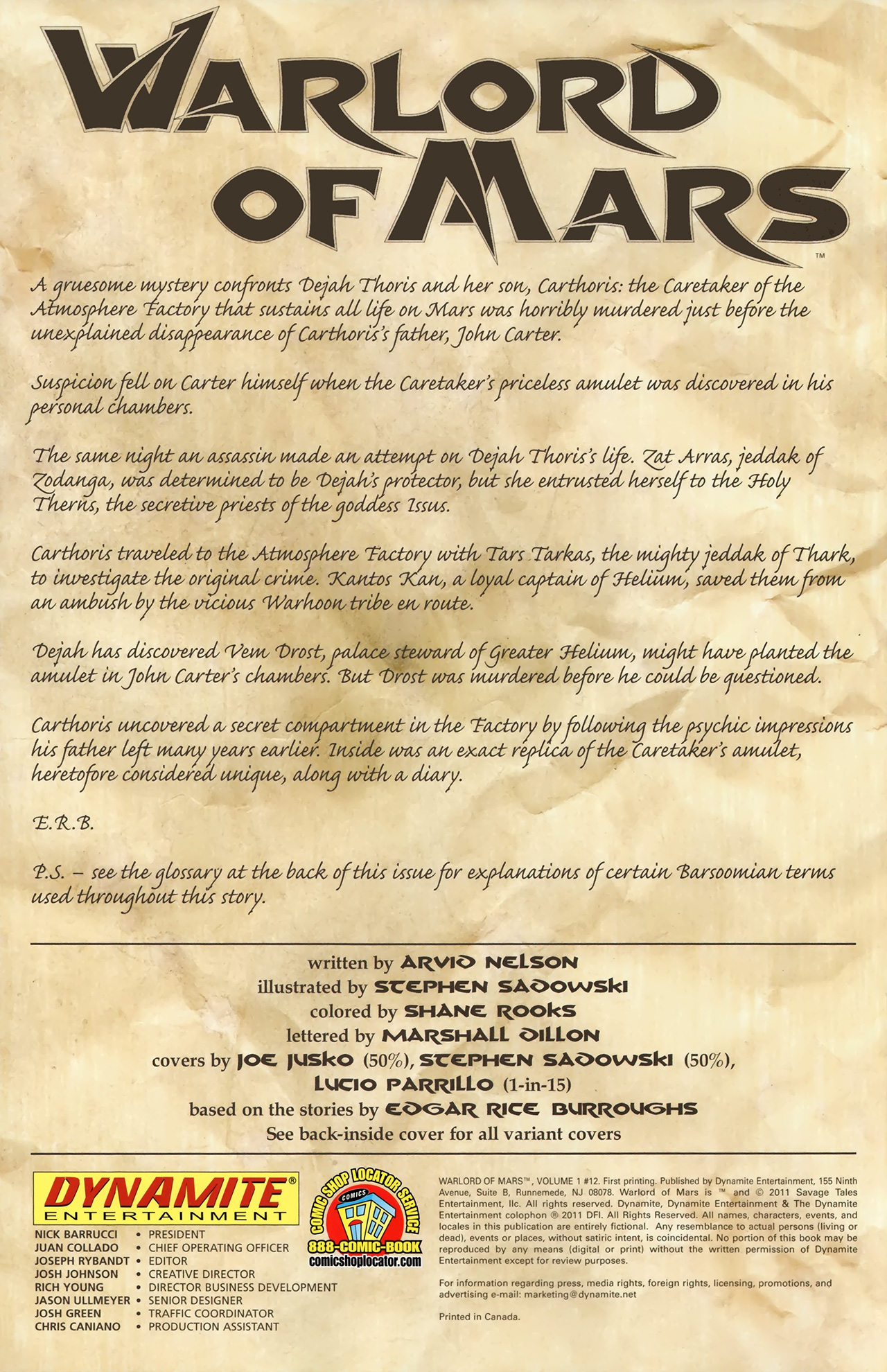 Read online Warlord of Mars comic -  Issue #12 - 2