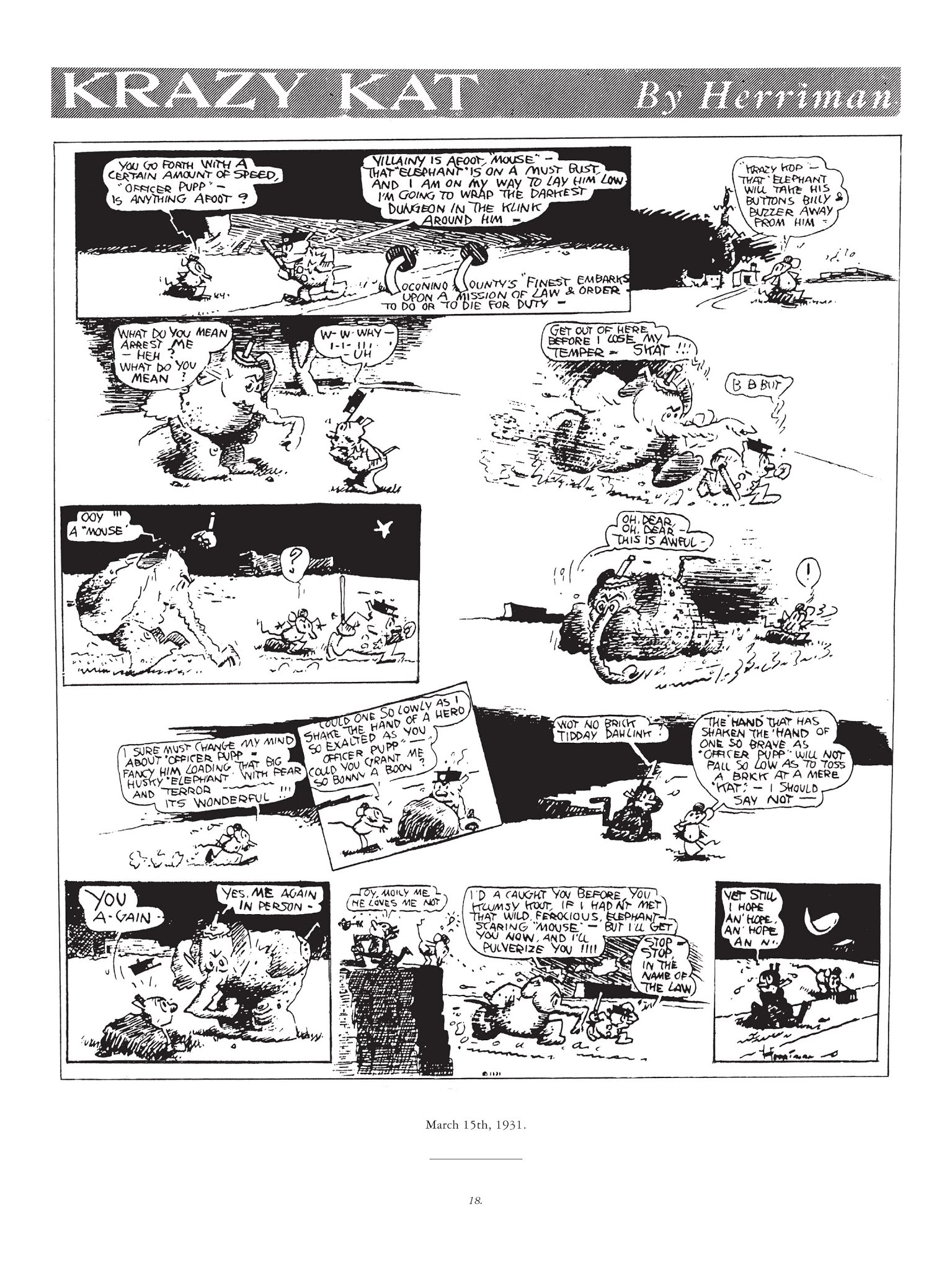 Read online Krazy & Ignatz comic -  Issue # TPB 7 - 15