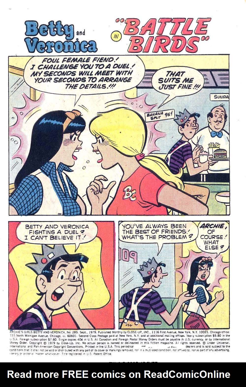 Read online Archie's Girls Betty and Veronica comic -  Issue #285 - 3