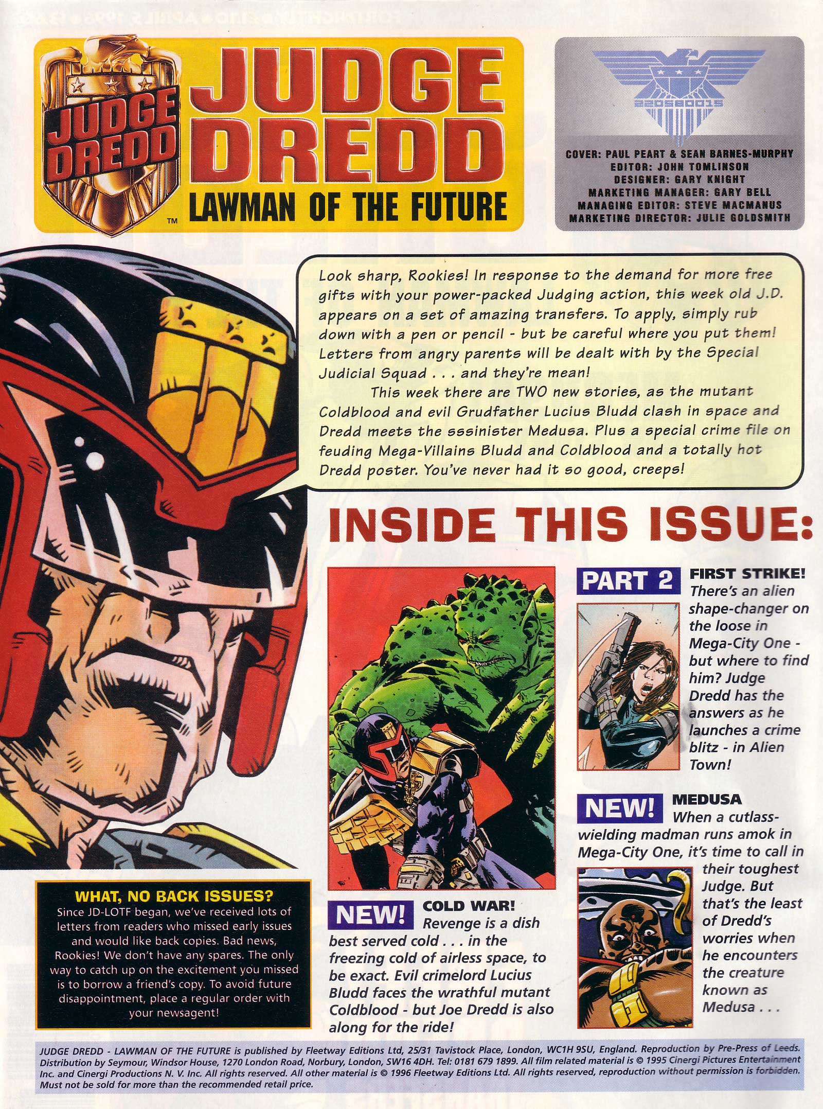 Read online Judge Dredd Lawman of the Future comic -  Issue #19 - 3