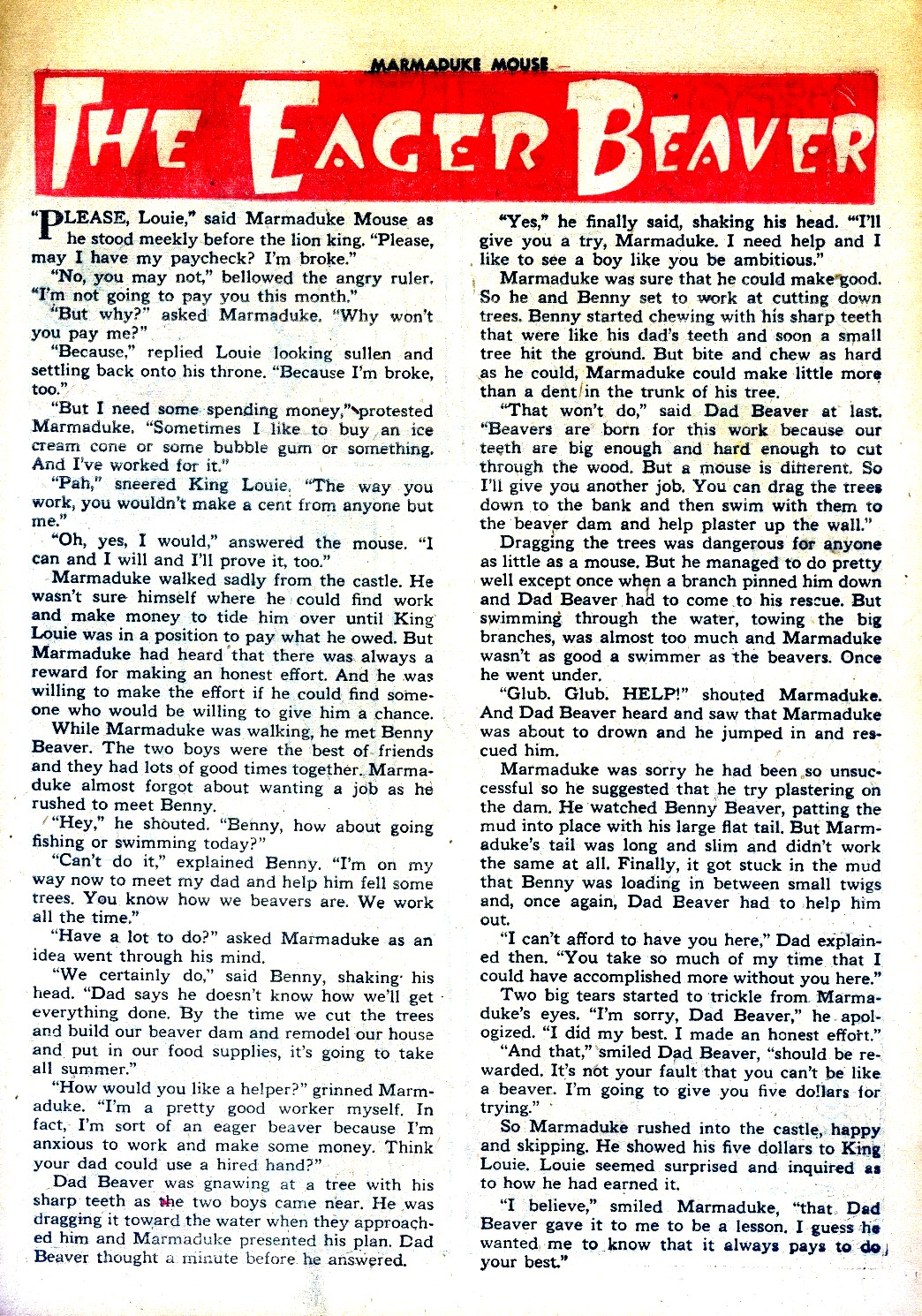 Read online Marmaduke Mouse comic -  Issue #31 - 27