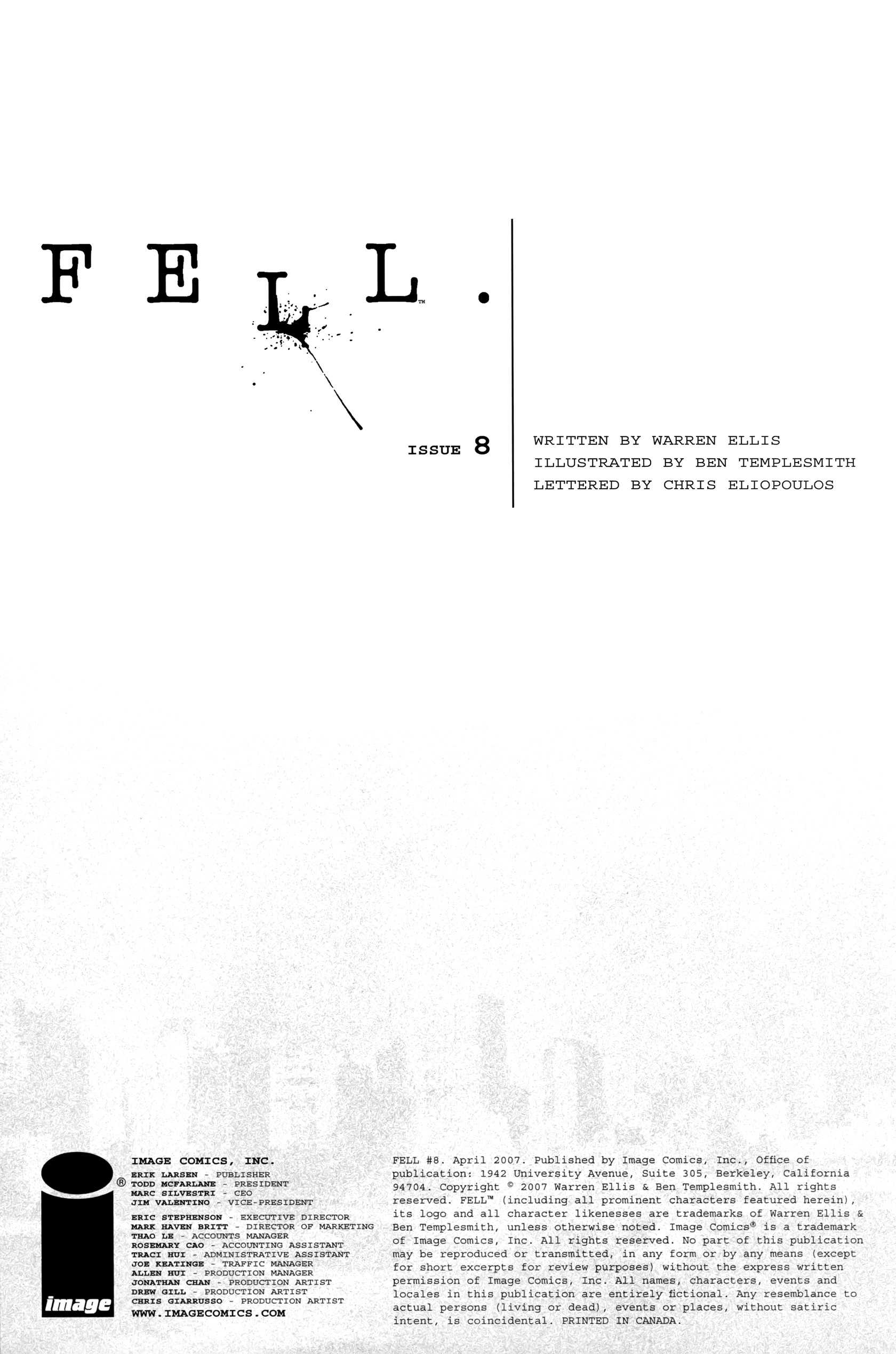 Read online Fell comic -  Issue #8 - 2