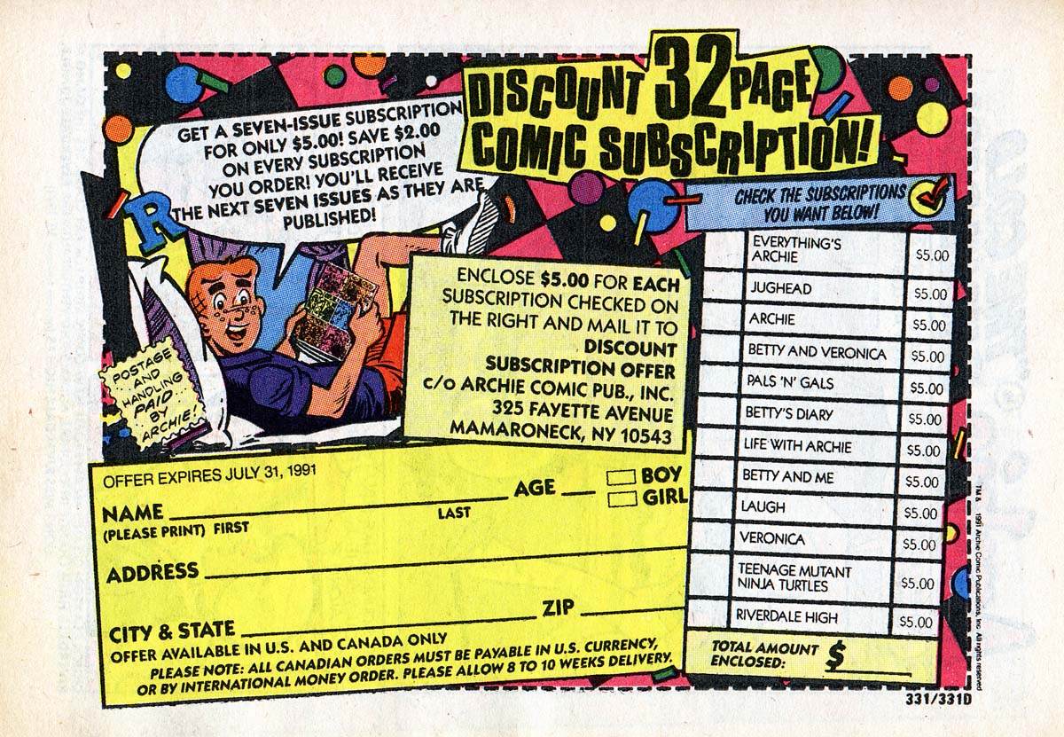 Read online Archie...Archie Andrews, Where Are You? Digest Magazine comic -  Issue #73 - 48