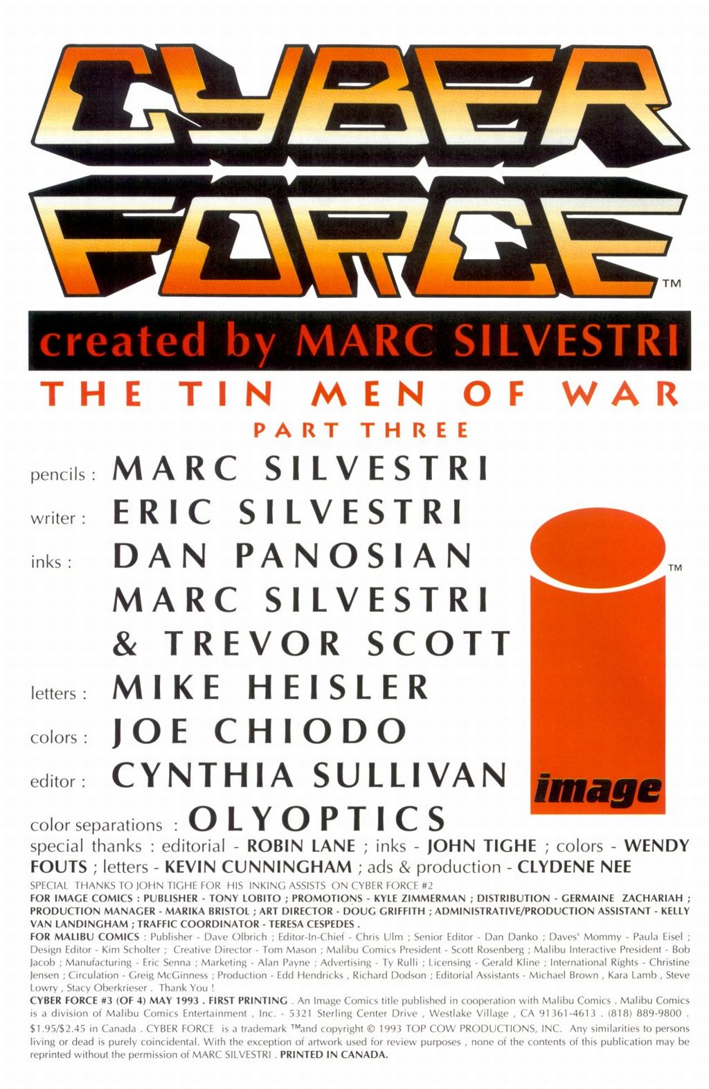 Read online Cyberforce (1992) comic -  Issue #3 - 2