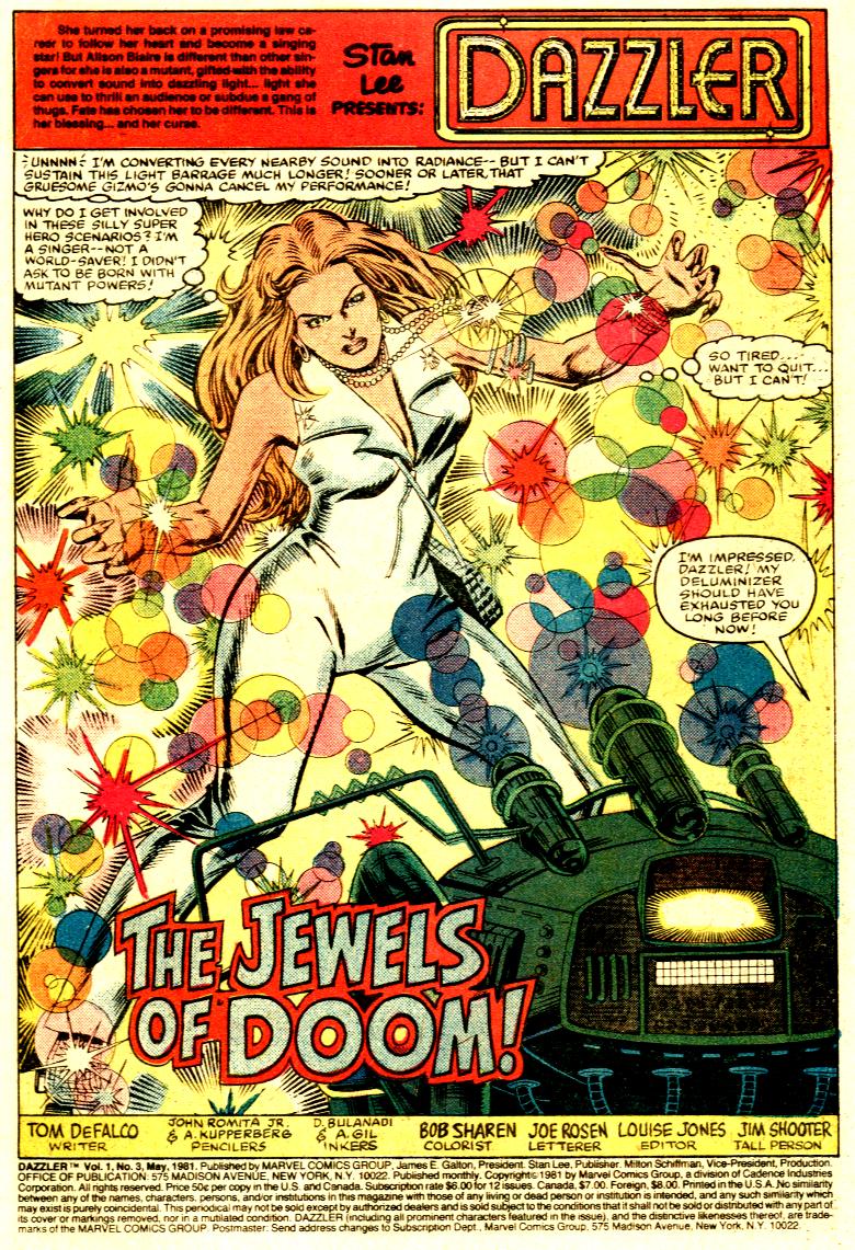 Read online Dazzler (1981) comic -  Issue #3 - 2