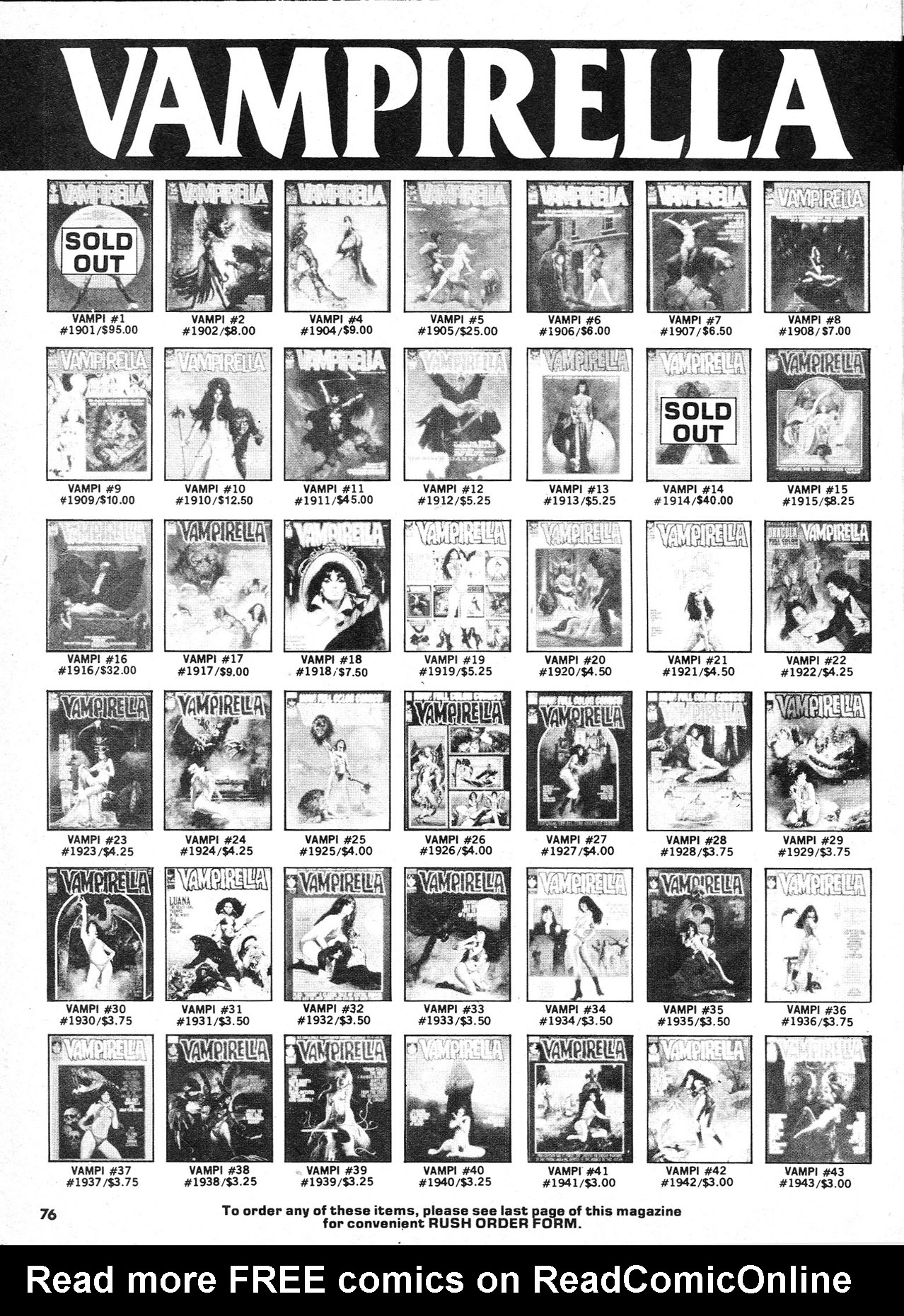 Read online Vampirella (1969) comic -  Issue #82 - 76