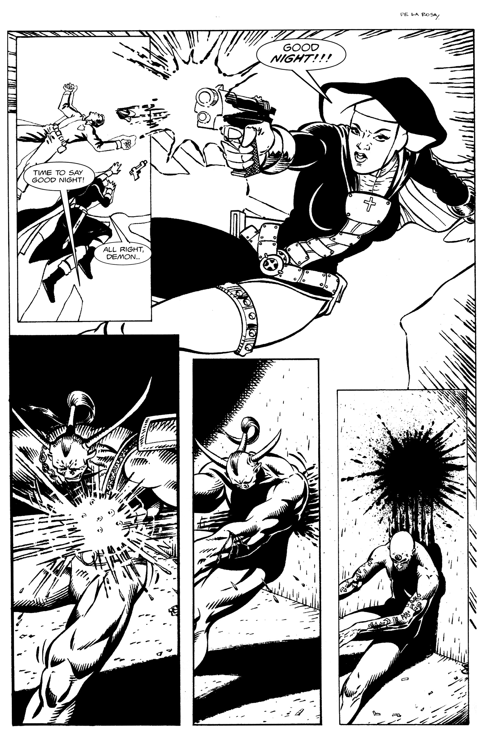 Read online Warrior Nun: Black & White comic -  Issue #3 - 24