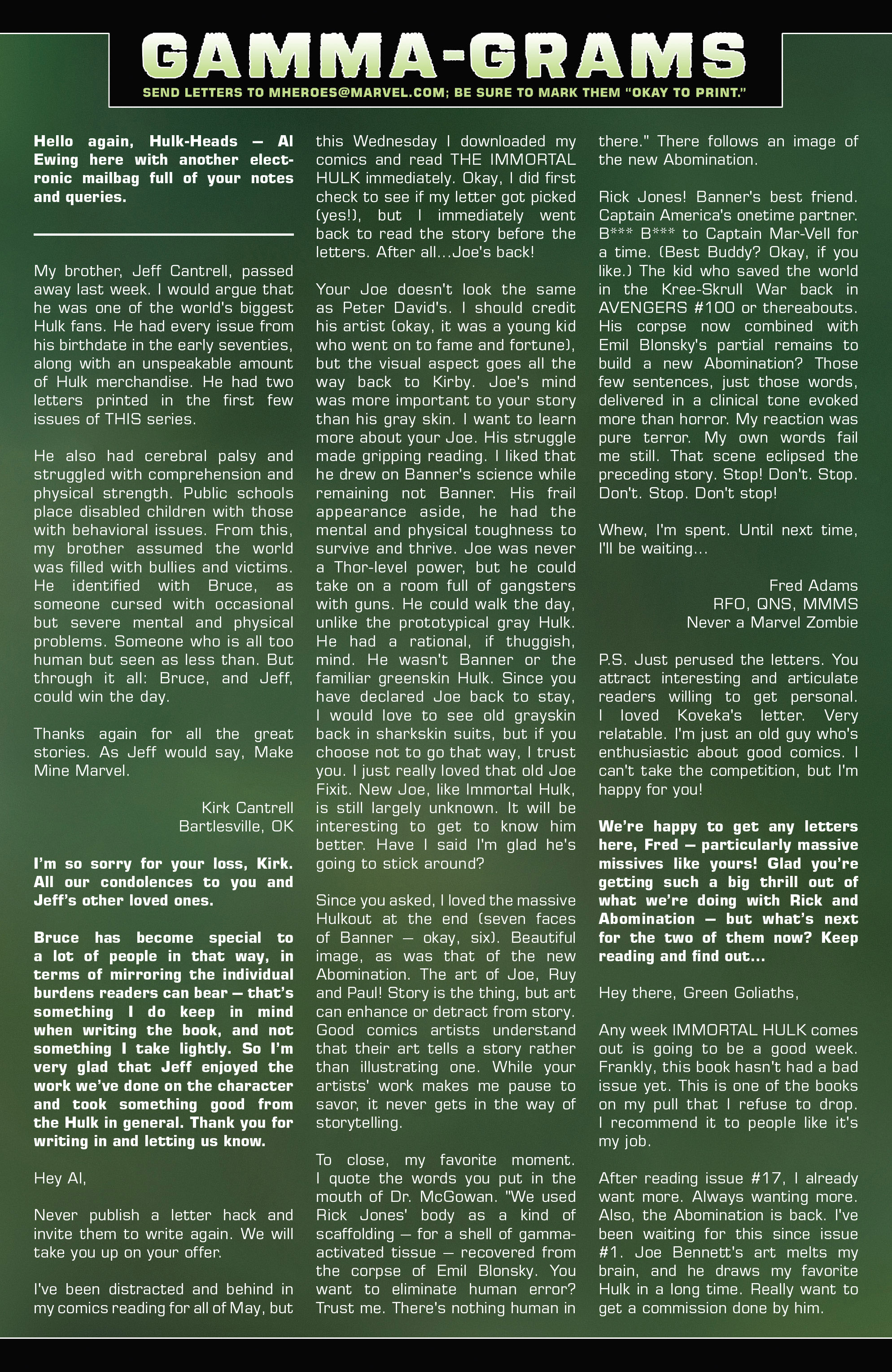 Read online Immortal Hulk comic -  Issue #20 - 22
