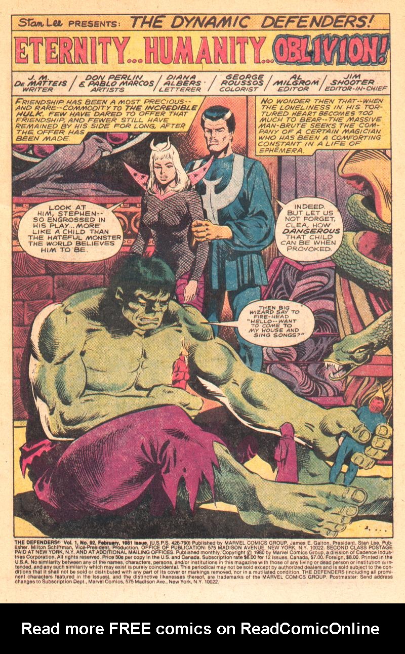 The Defenders (1972) Issue #92 #93 - English 2