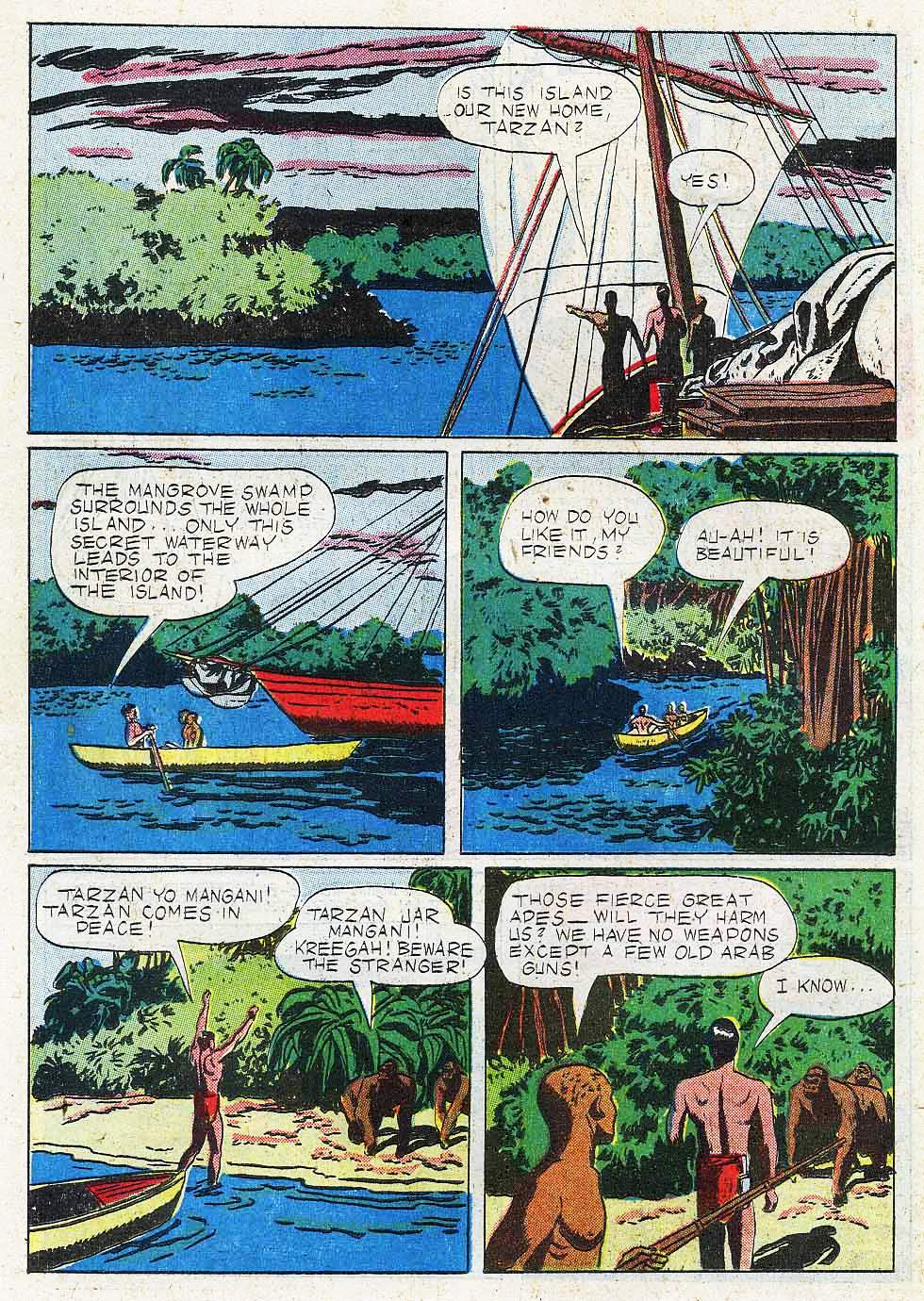 Read online Tarzan (1948) comic -  Issue #12 - 22