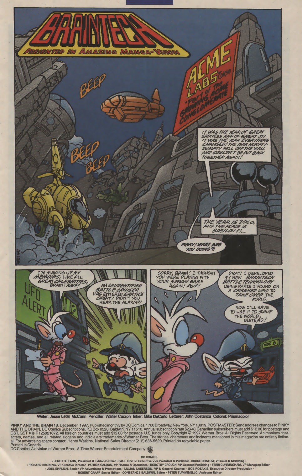 Read online Pinky and The Brain comic -  Issue #18 - 2