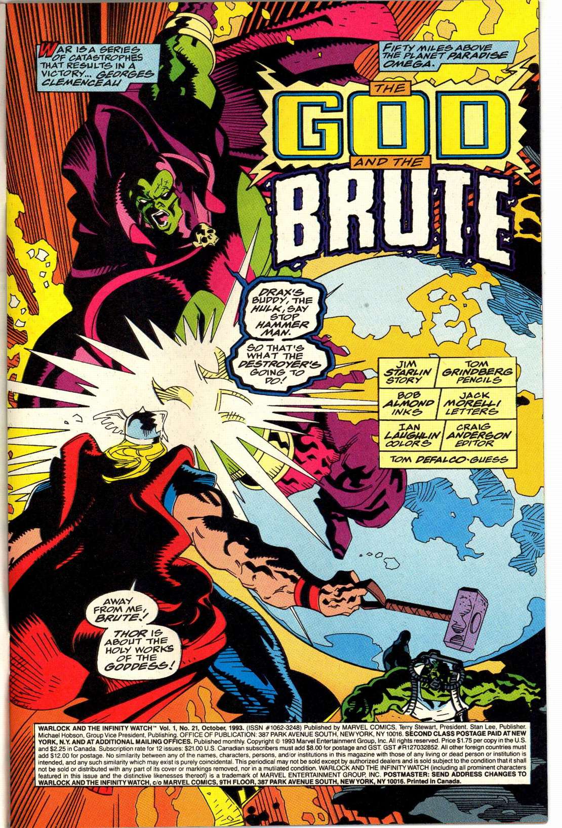 Read online Warlock and the Infinity Watch comic -  Issue #21 - 2